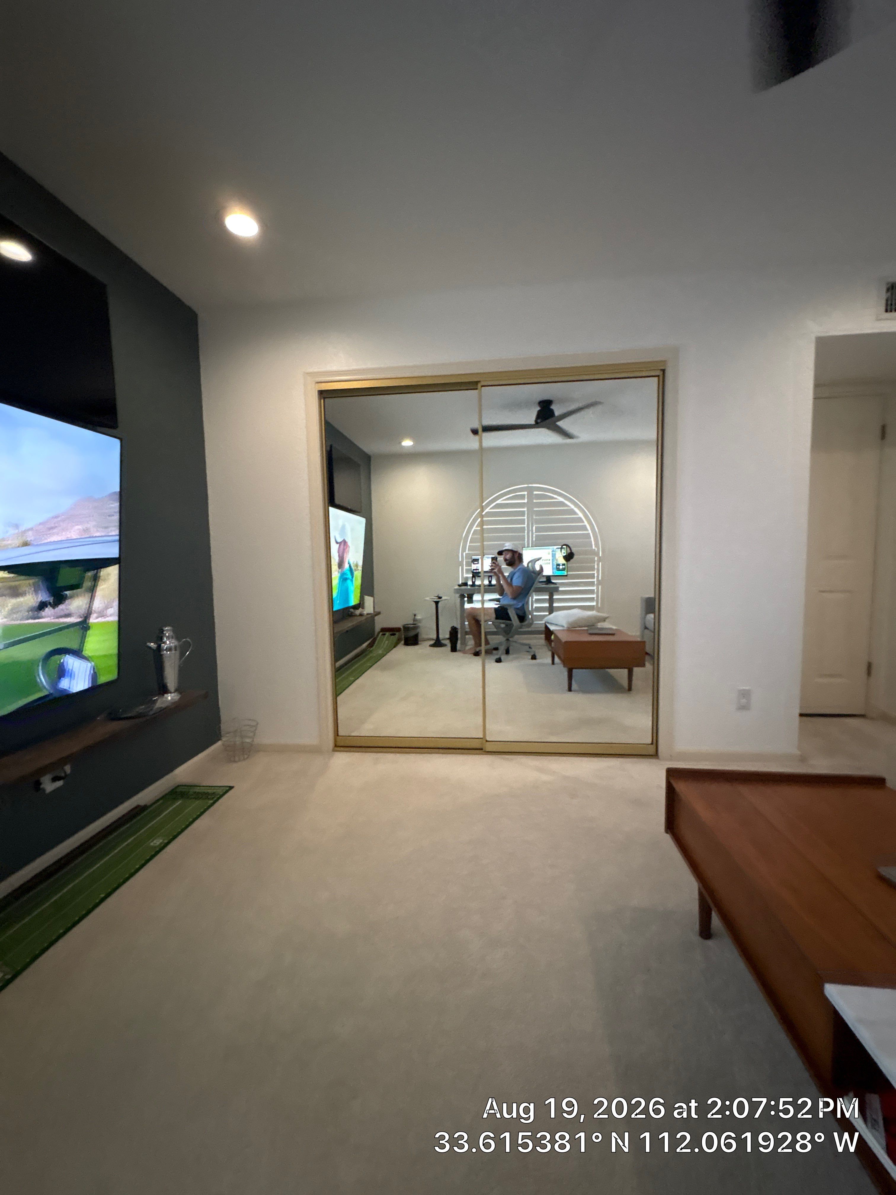 Phoenix Home Office Upgrade with Shutter Installation and AV Mounting by CompanyCam Sales Demo