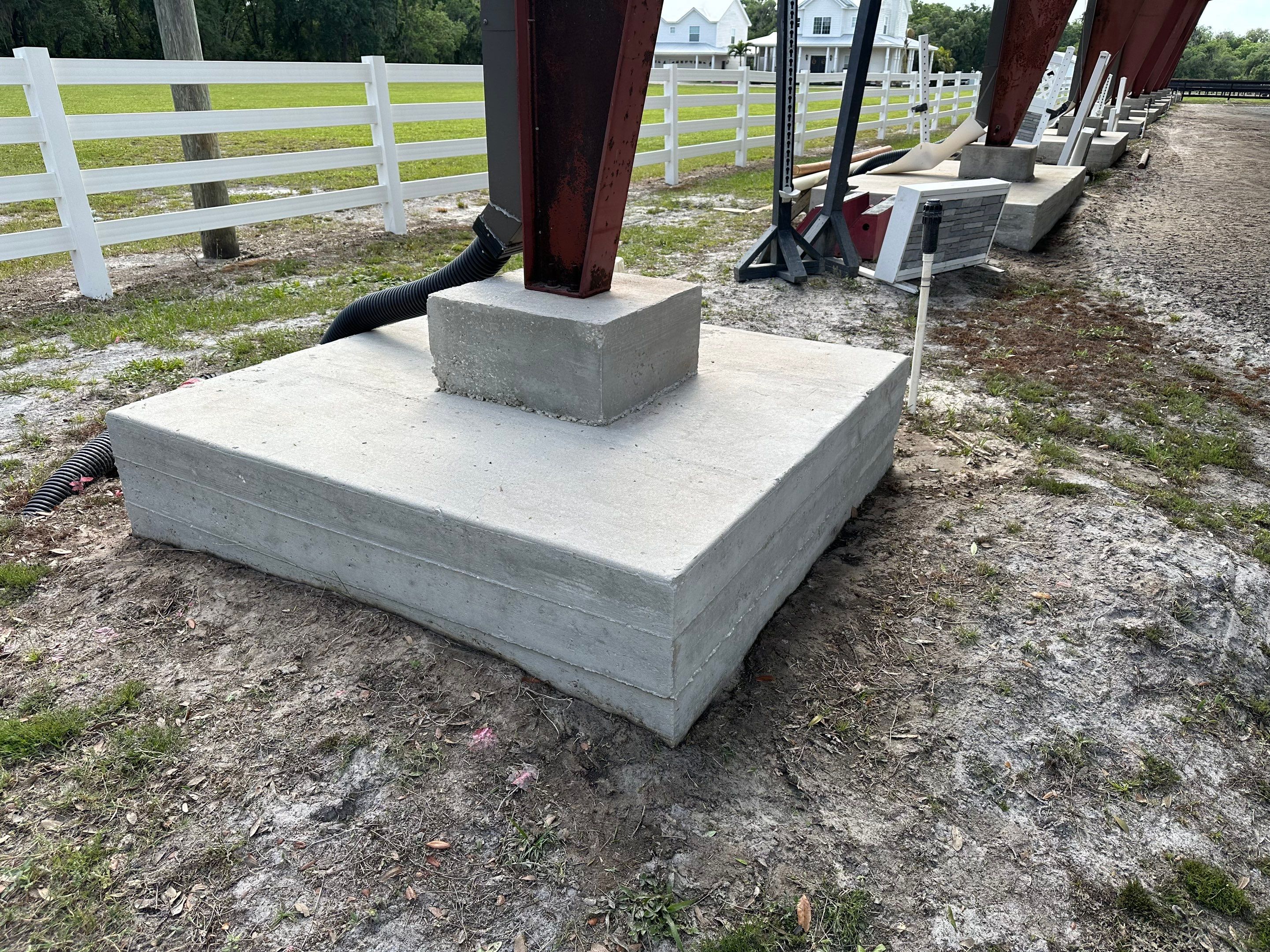 Vinyl Horse Fence & Concrete Pier Cleaning at Lesley Cox Equestrian, Parrish, FL | Sunshine AquaWash by Sunshine AquaWash