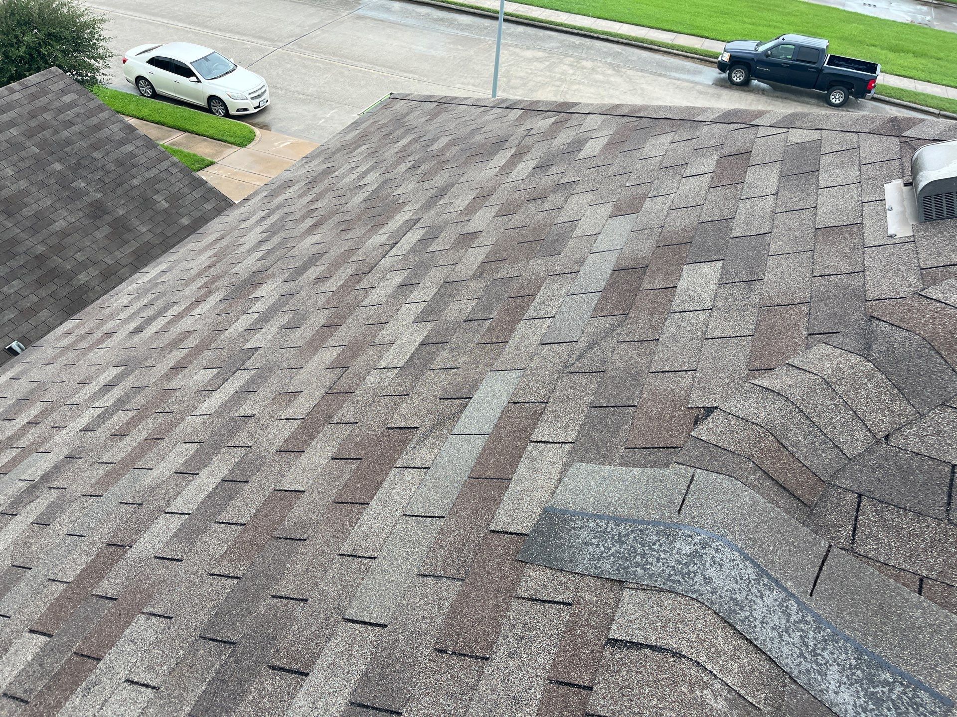 Hail Damage using Owen's Corning Duration (Lifetime) Shingles by Roof Repair Company
