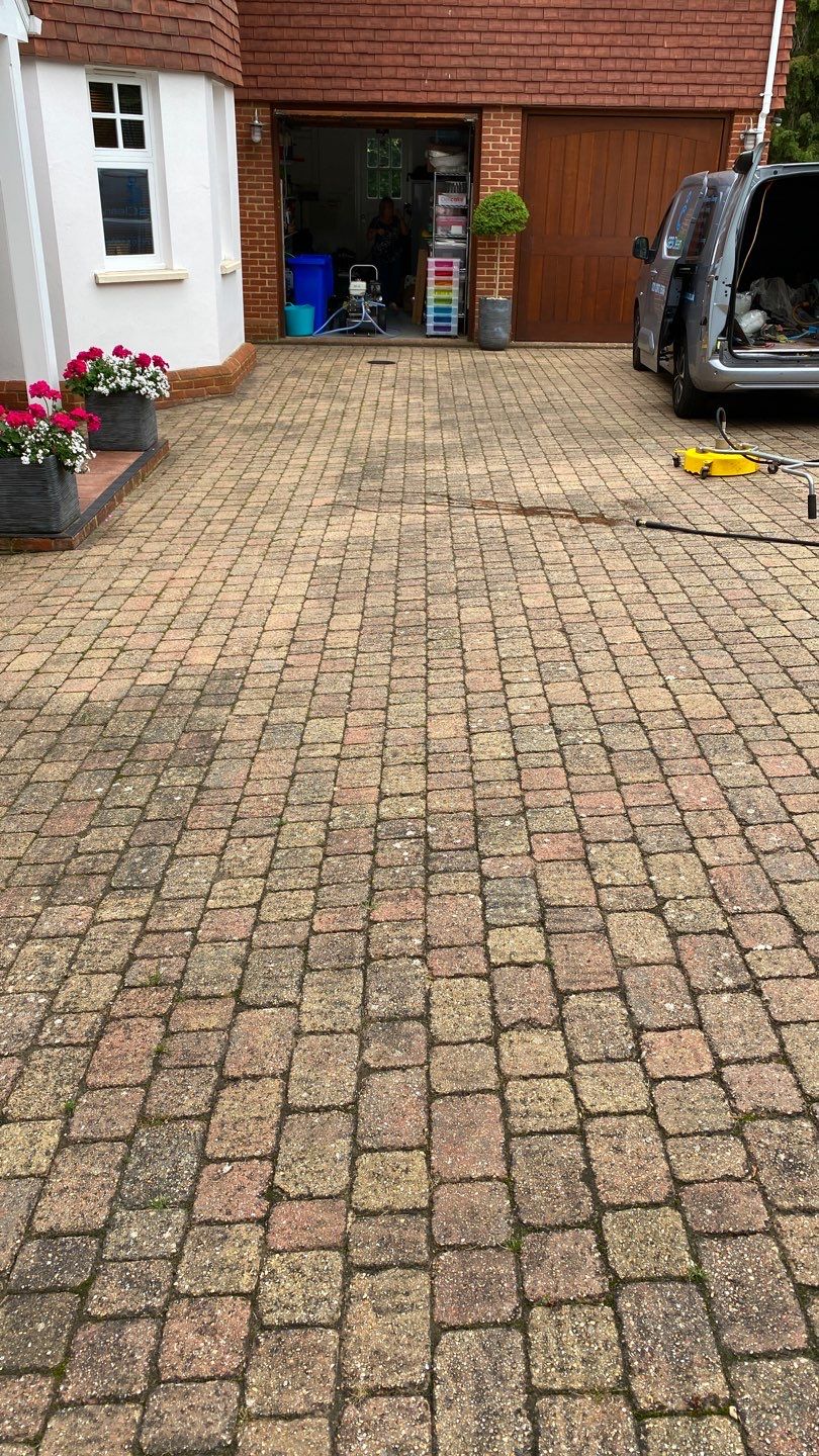 Driveway Clean using honda 21 ltr/min by Ges Exterior Cleaning ltd
