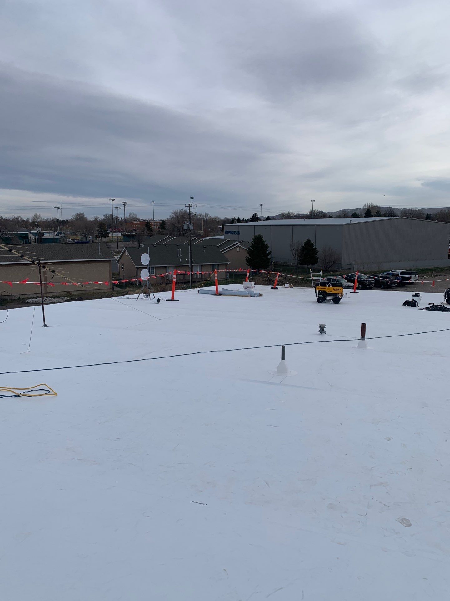 Commercial Roofing Installation using GAF TPO by All County Roofing Inc.