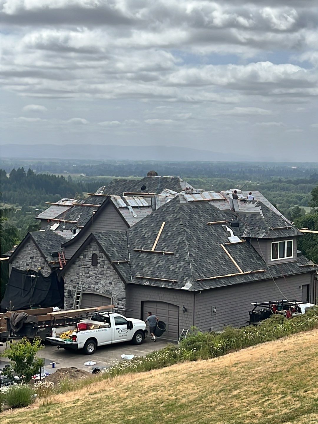 Residential Roofing Installation using Malarkey Windsor 50 Year Shingle (Color: Storm Grey) by Orezona Building & Roofing Company, Inc.