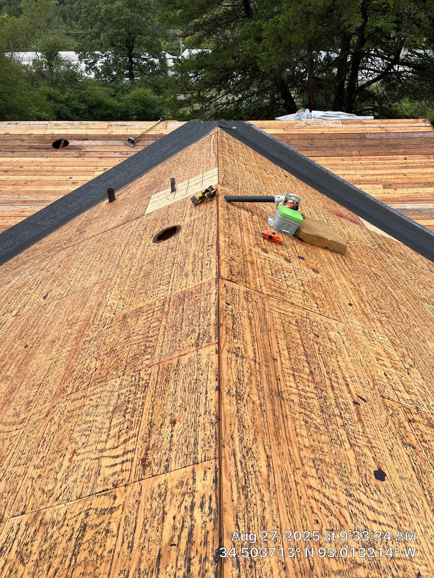 GAF Timberline HDZ Roof Replacement on Brick Home in Hot Springs by Temple Roofing and Exteriors