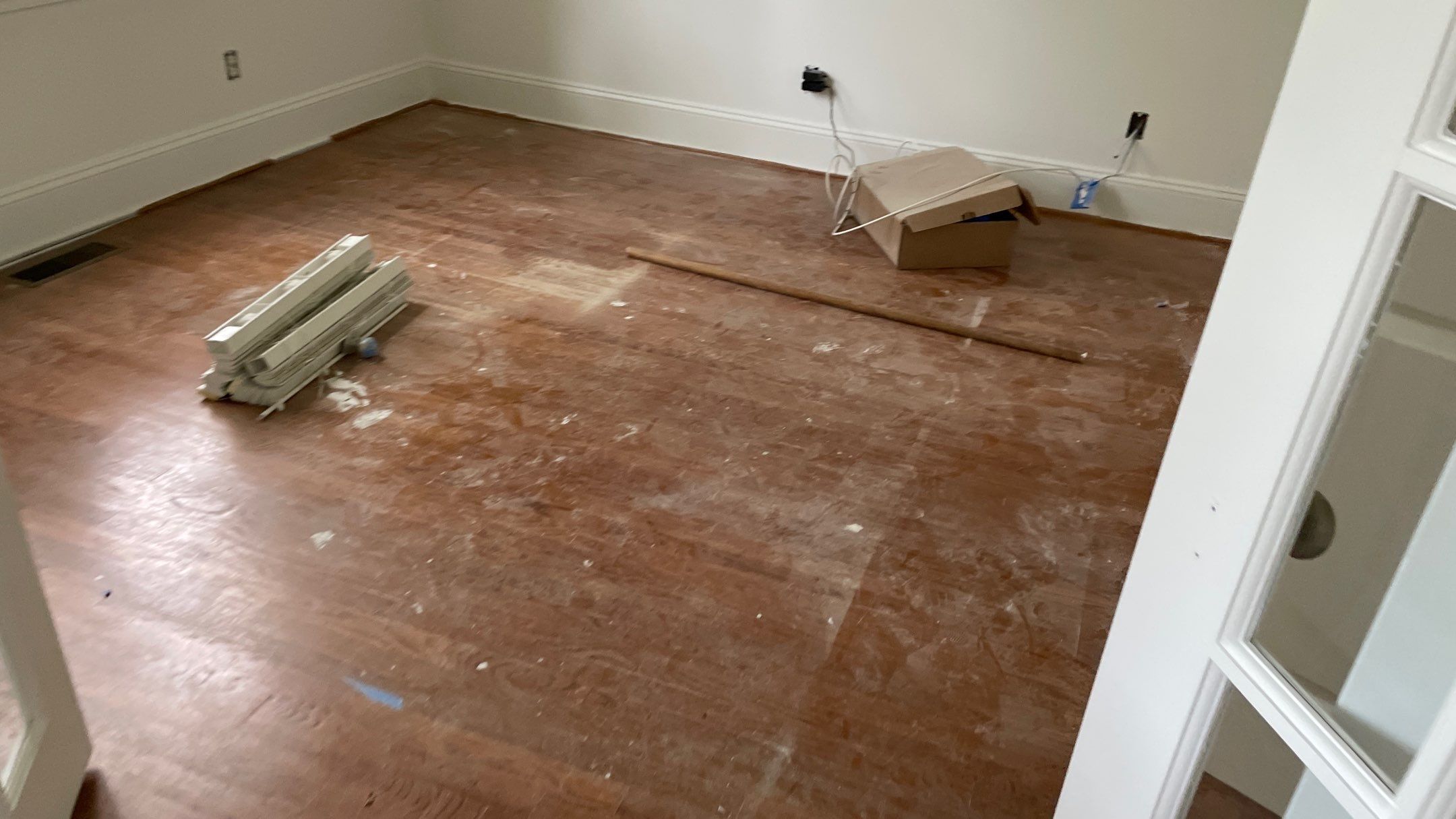 Sand and Finish Red Oak back to Natural with Matte Waterbased Finish by Footprints Floors of Coastal Carolina