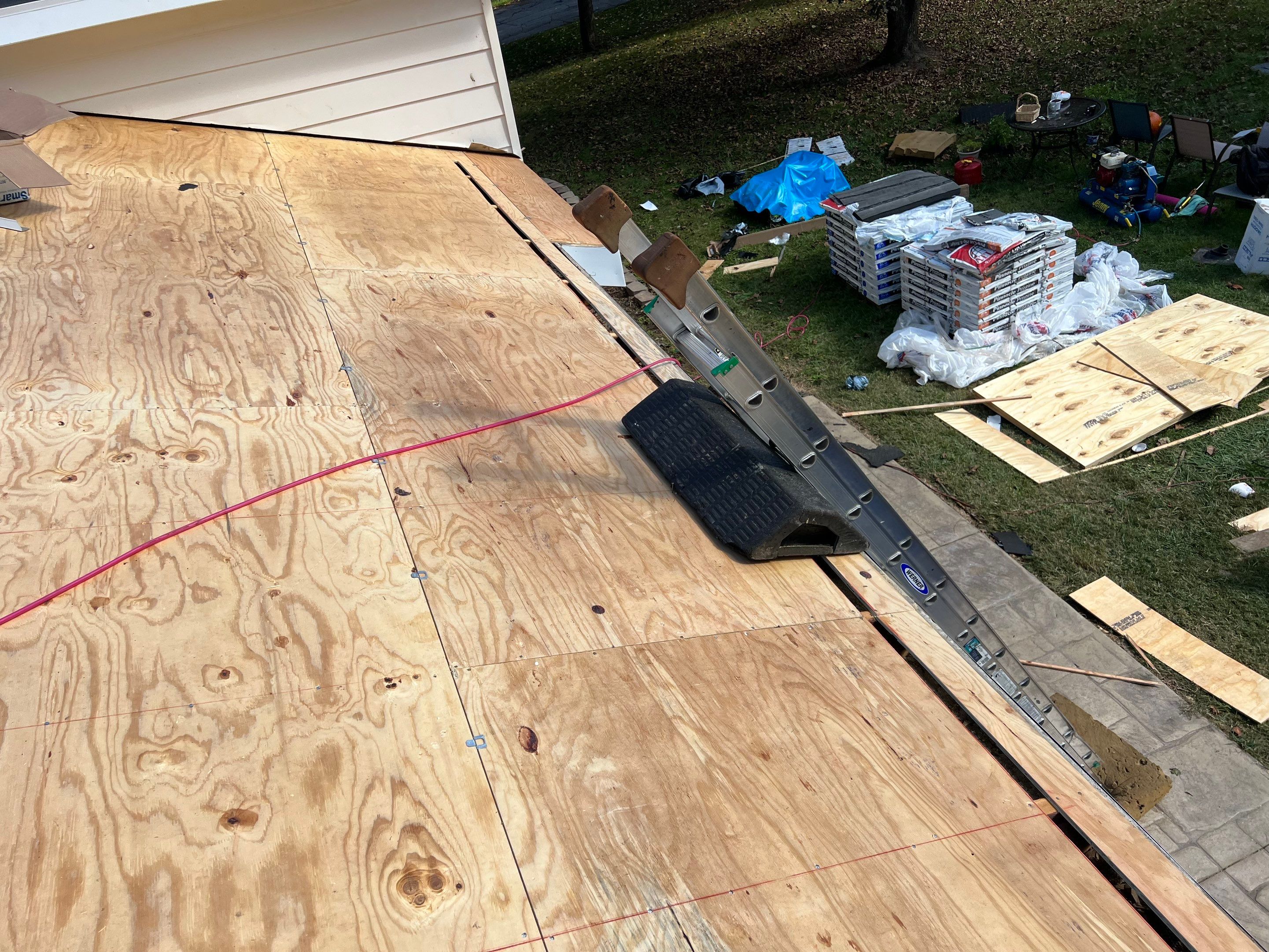 Residential Roofing Installation using Atlas Pinnacle Pristine Pewter Architectural Shingles by Frederick Roof Repair