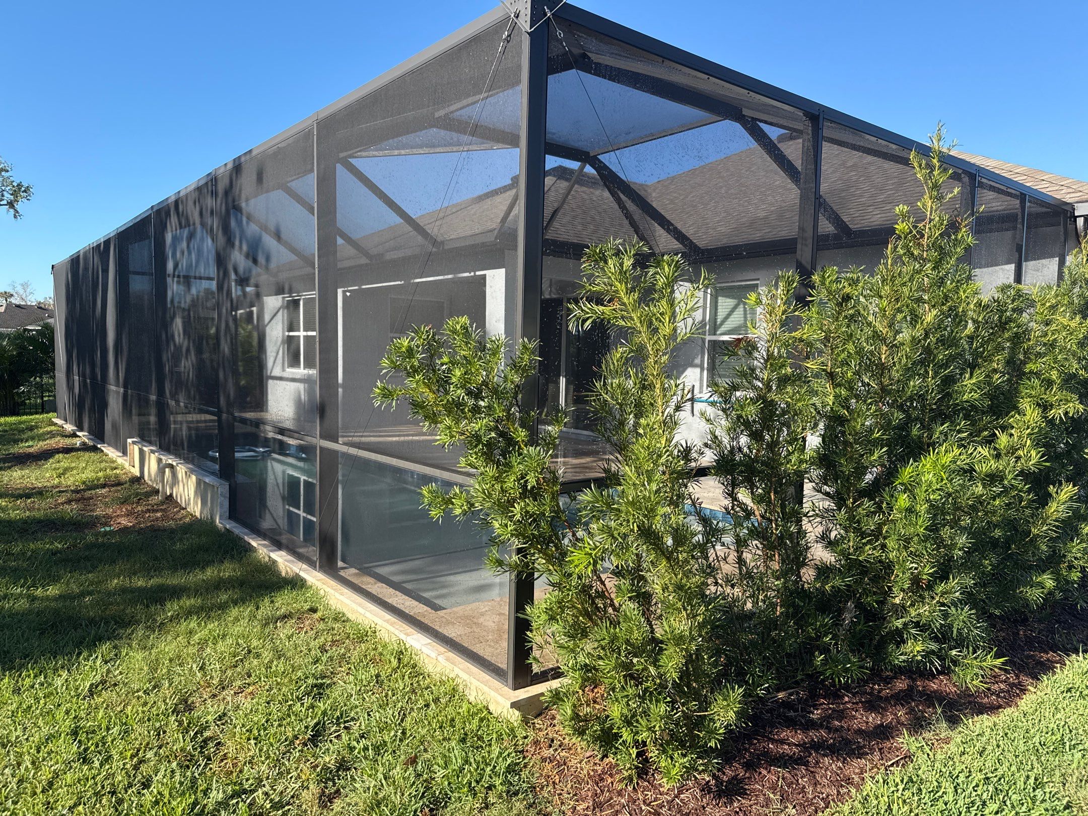 Paver Pool Deck Cleaning & Pool Cage Cleaning in Trevesta – Palmetto, FL by Sunshine AquaWash