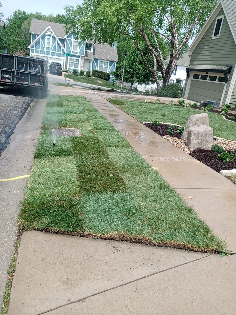 Front Yard Landscape by LAND ESCAPES LLC