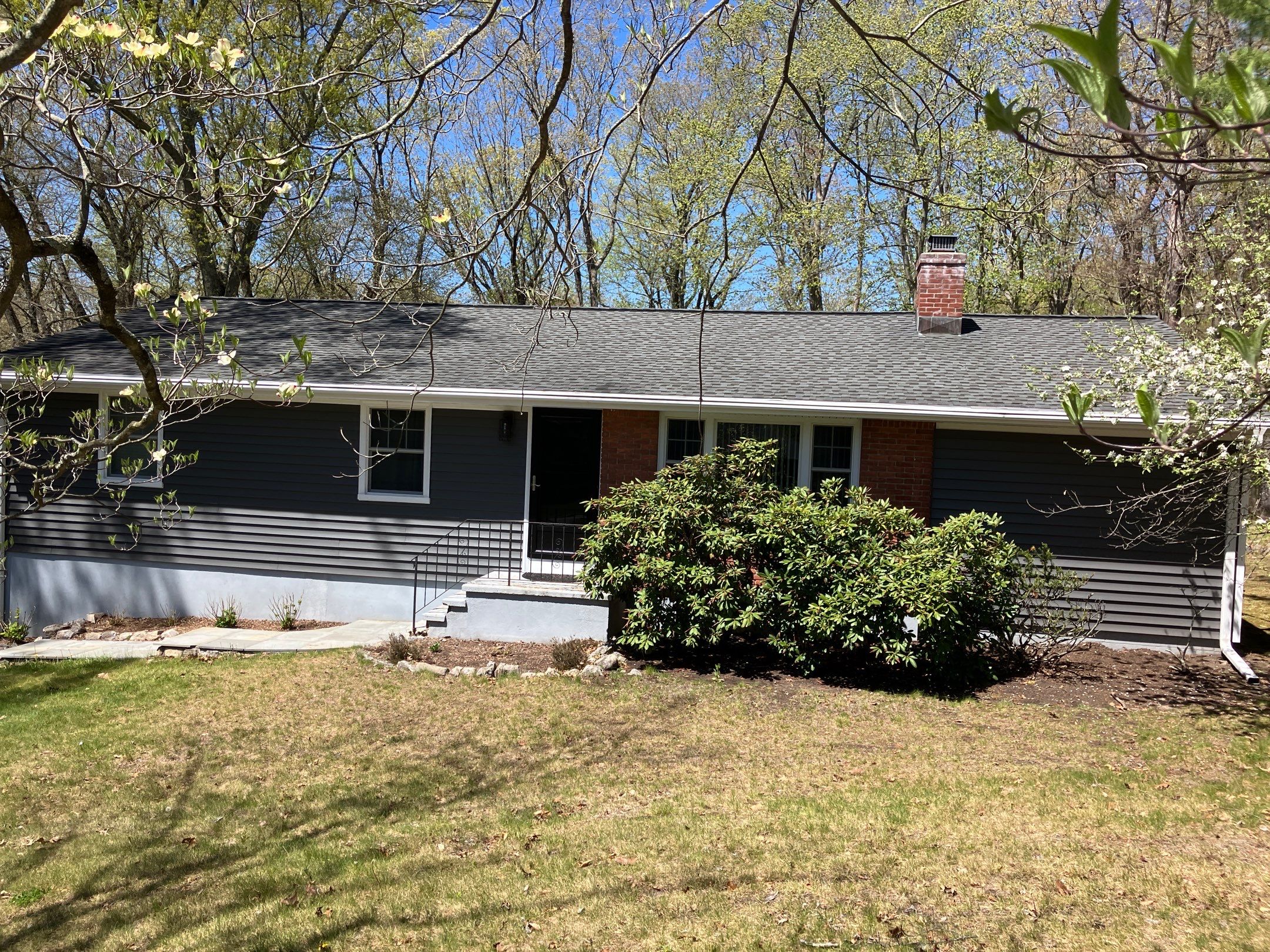 Siding update with Cert Monogram D/5 x 12'6" Rough Cedar, Smoky Gray by DiGiorgi Roofing and Siding Inc