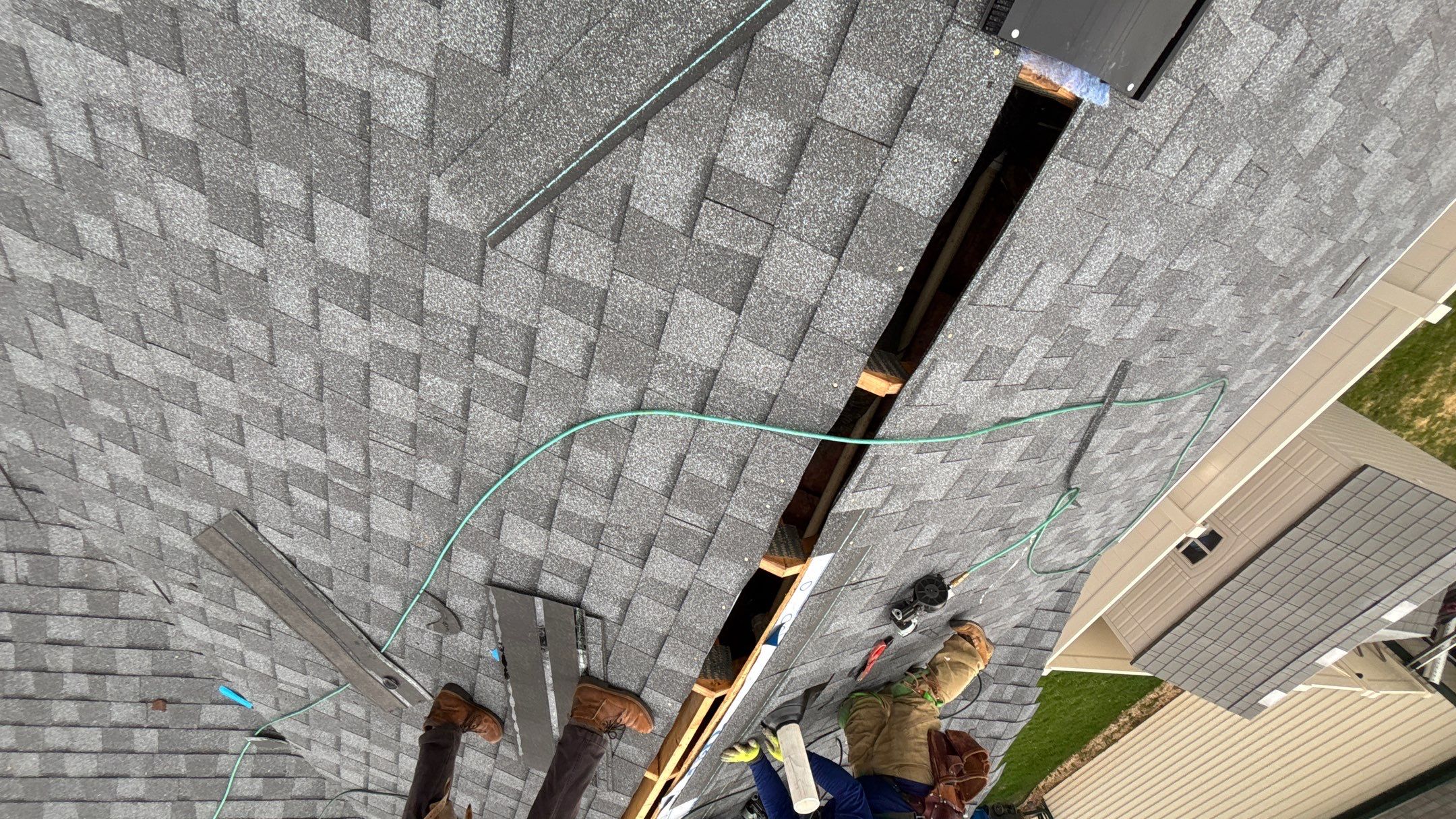 Roof Replacement using CertainTeed Landmark Pewter by 180 Contractors