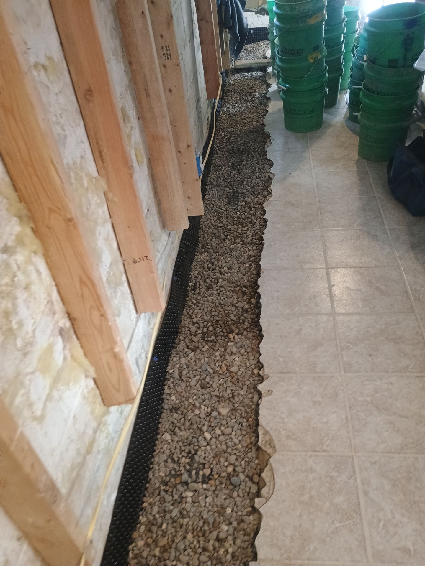 Drain Tile in Minneapolis for Kristen & Taylor by Waterproofing Northeast