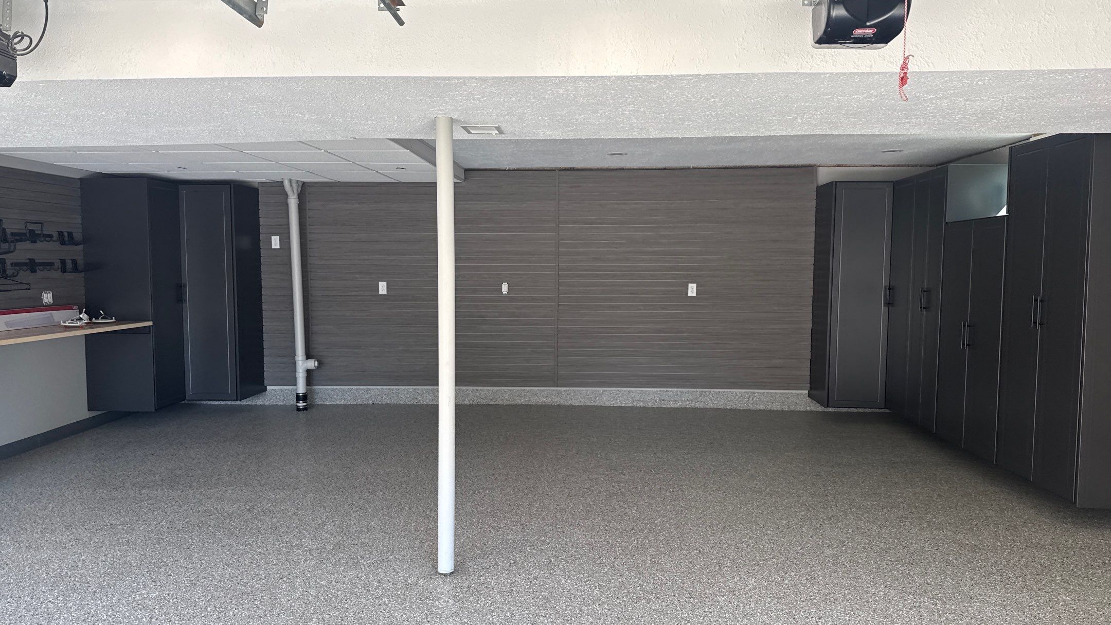 Wow Look Floor to Ceiling Slatwall  by Banner Garage