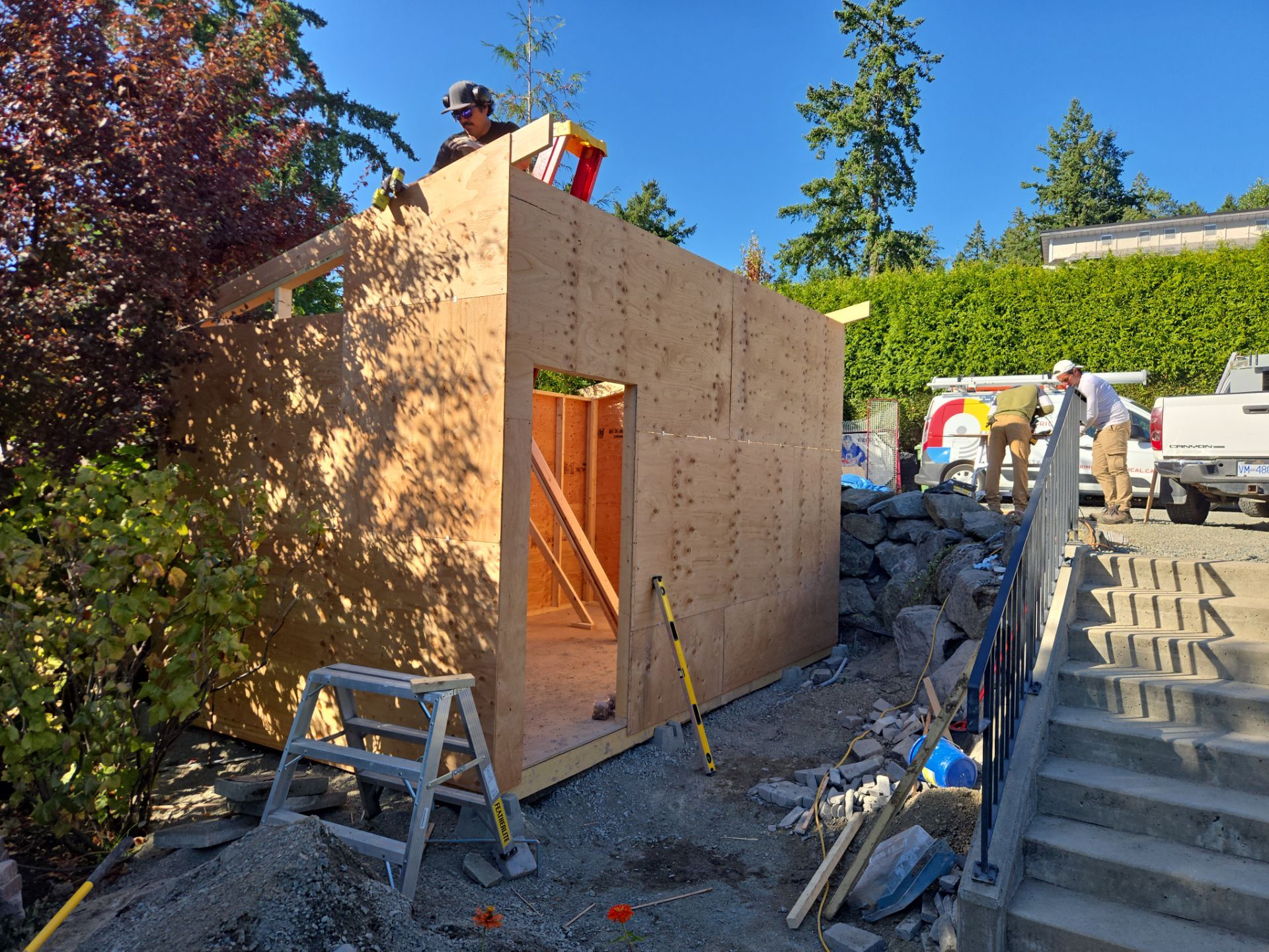 Backyard Transformation — Custom Shed, Paver Patio & Retaining Wall by Habanero Garden and Exterior Care