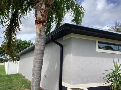 Black Aluminum Gutters Installed in Cape Coral FL