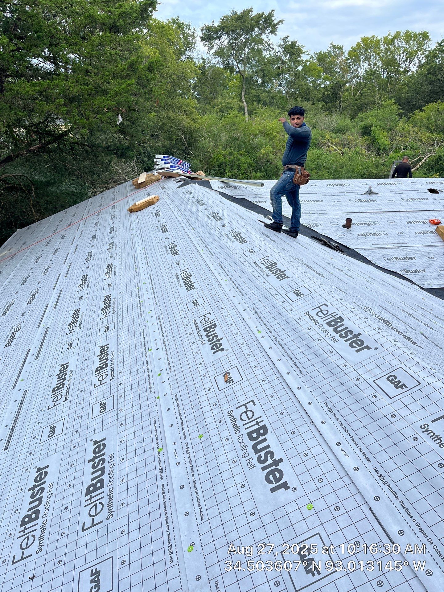 GAF Timberline HDZ Roof Replacement on Brick Home in Hot Springs by Temple Roofing and Exteriors