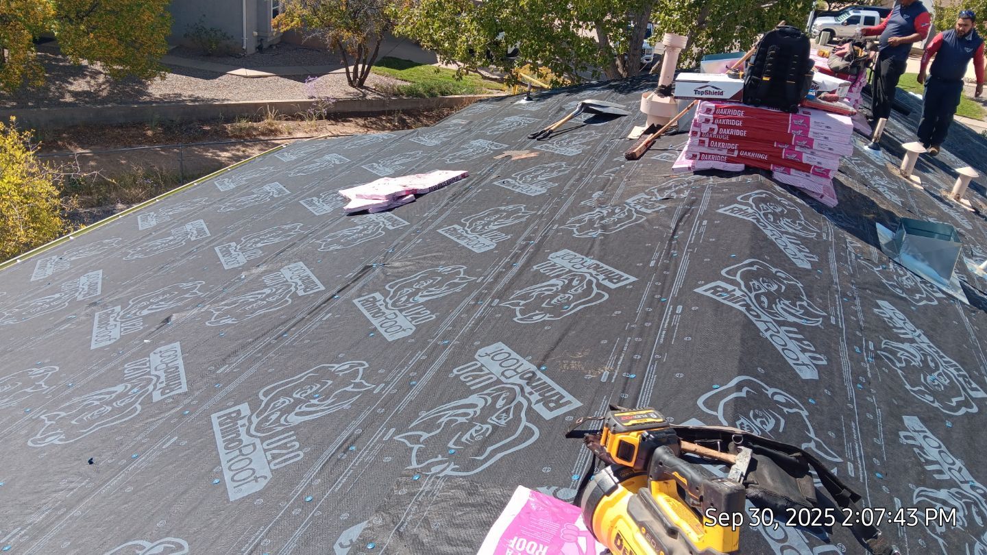 Oakridge Desert tan shingles in Chimayo Meadows by Doyle Roof Masters Inc