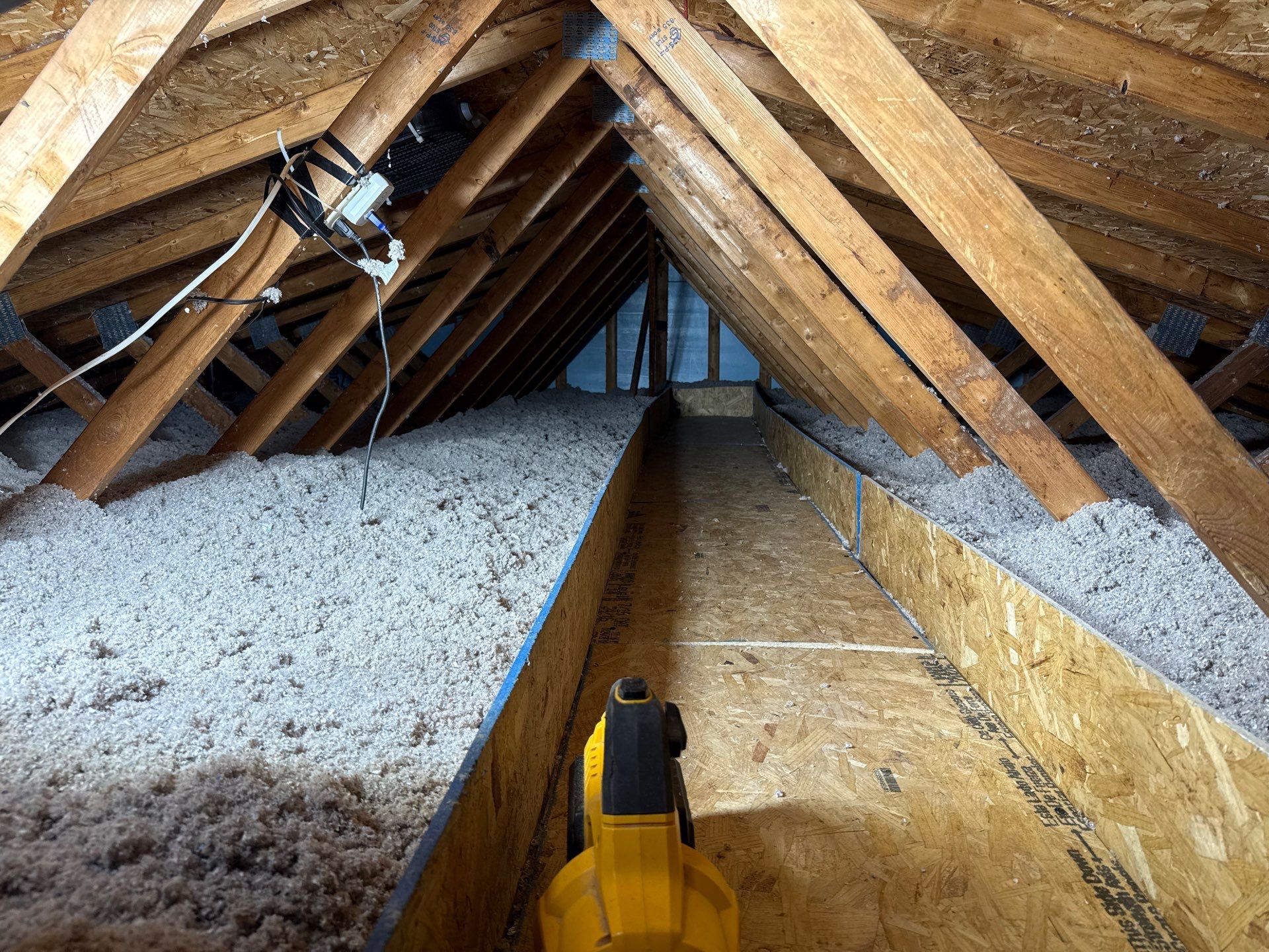 Attic insulation upgrade in Bridgeport, OH 43912 by Home Environment Solutions