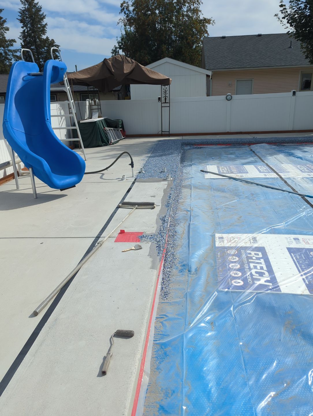 Pool Deck Transformation using Orbit & Patio in Slate Hybrid by Croc Coatings, LLC