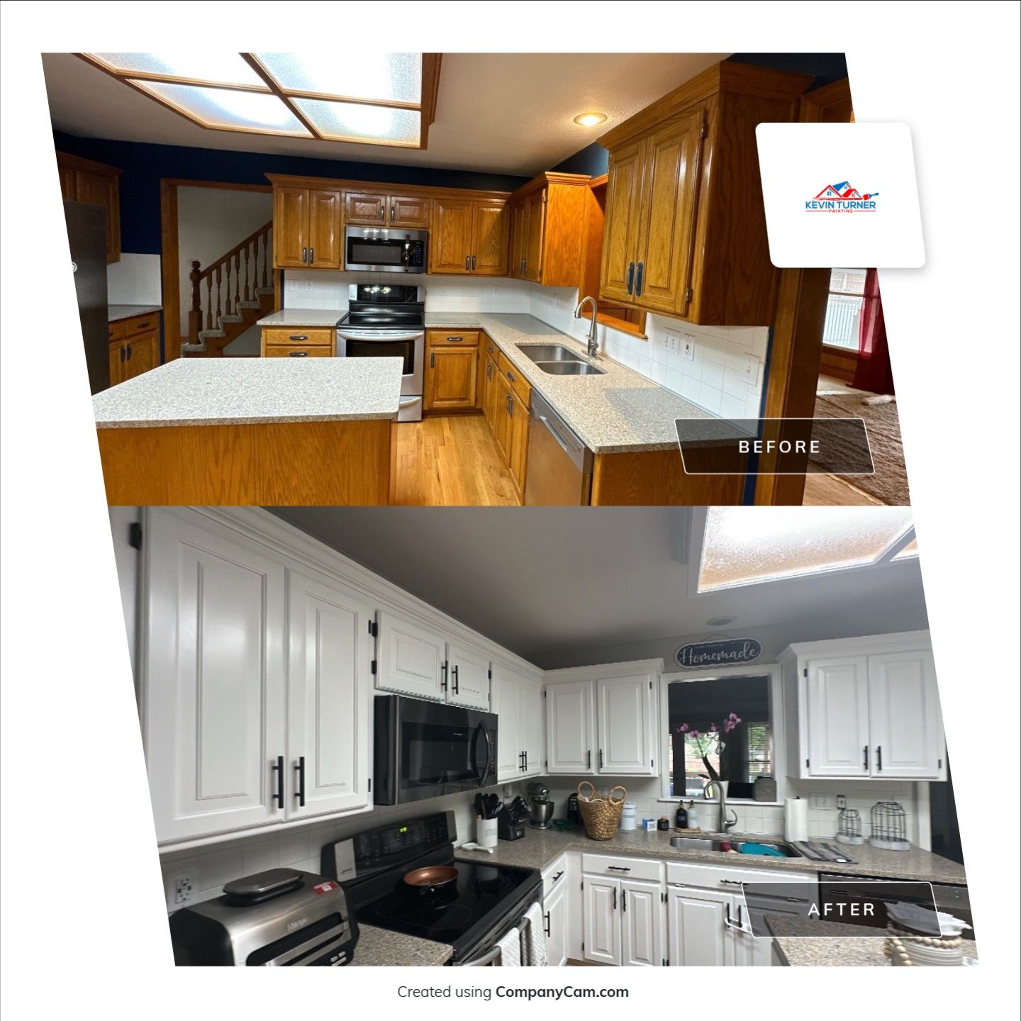 Cabinet Repaint and Interior Repaint by Kevin Turner Painting