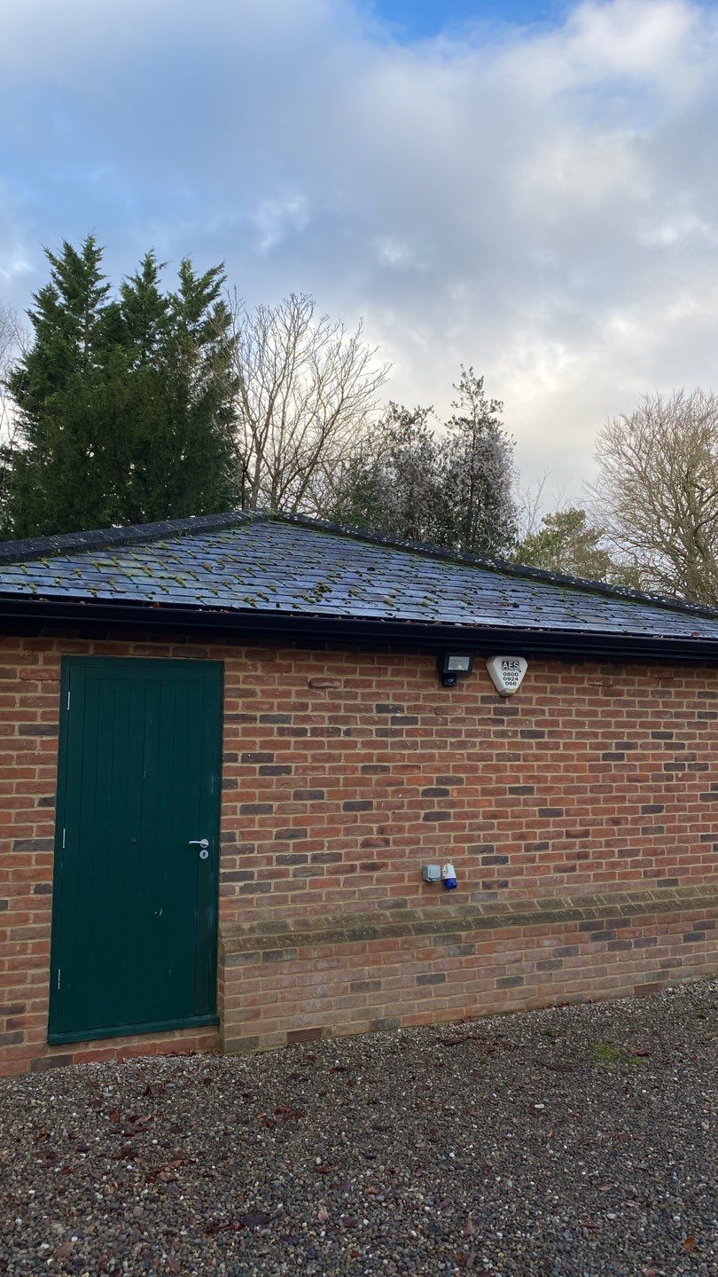 Garages Roof Cleaning using Honda 15lpm Low Pressure Washing Machine by Ges Exterior Cleaning ltd