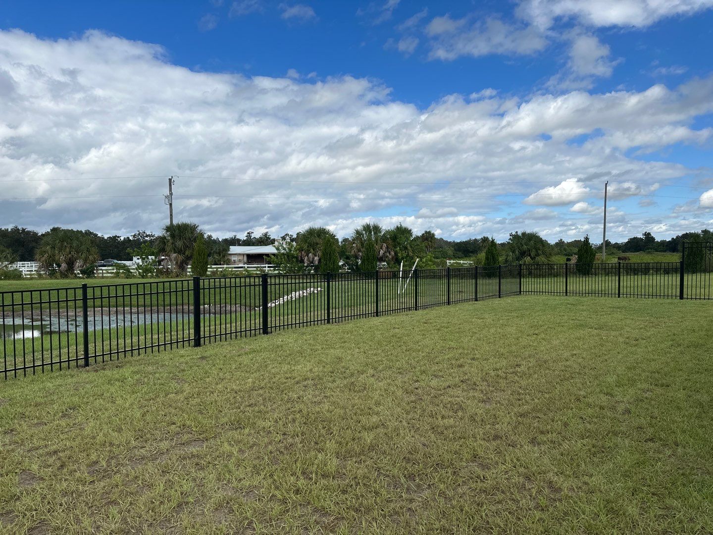 Aluminum Fence Installation using Black 3 Rail Aluminum Fence by Asap fence and gates, LLC