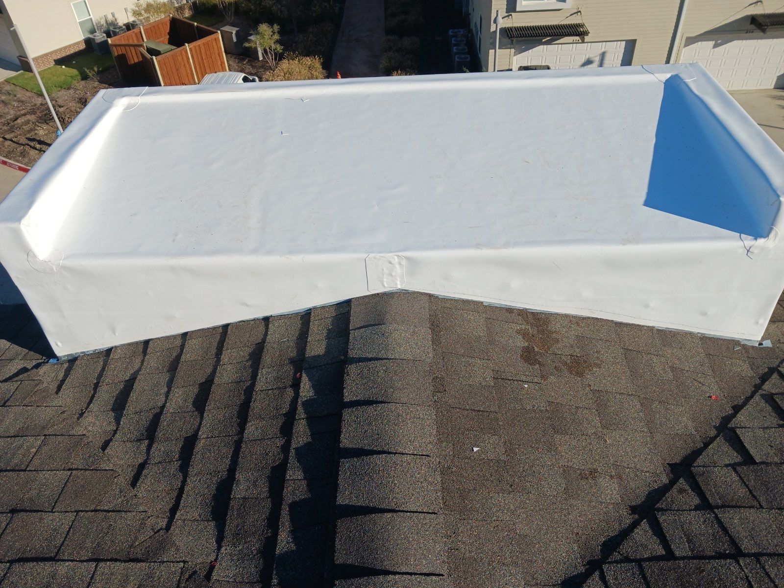 Apartment Roofing Installation using GAF HDZ Shingles, GAF TPO and Pavers in Lewisville, TX by Roof Experts