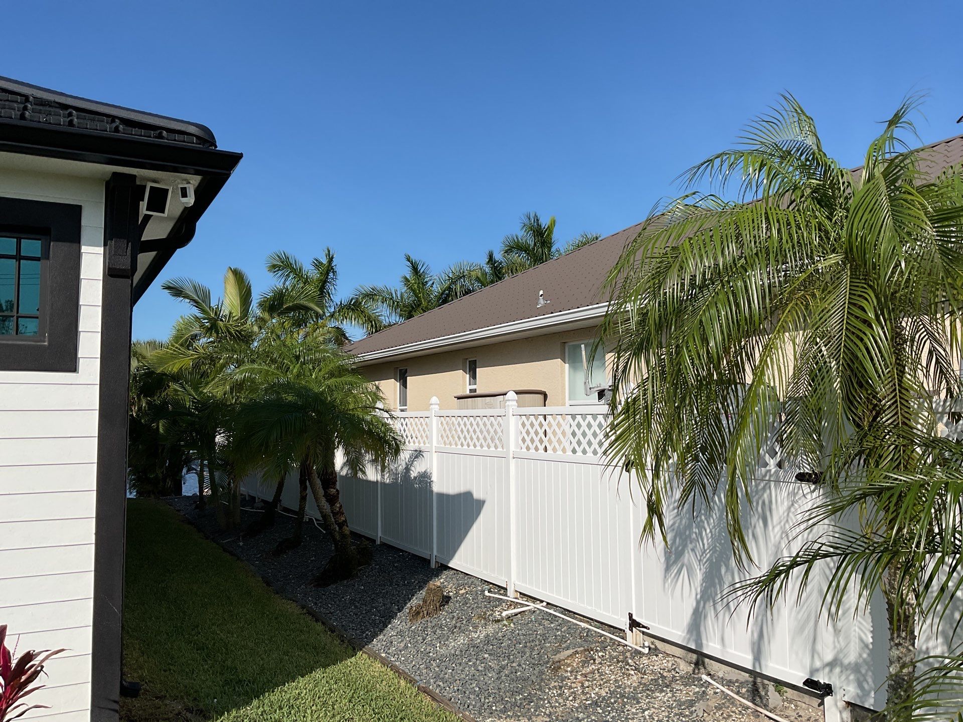 Brown Seamless Gutters Installation in Cape Coral FL by Gutter Professors