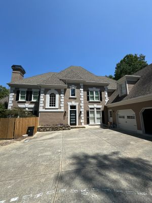 Atlanta Exterior Refresh Featuring Wood Privacy Fence and Door Painting