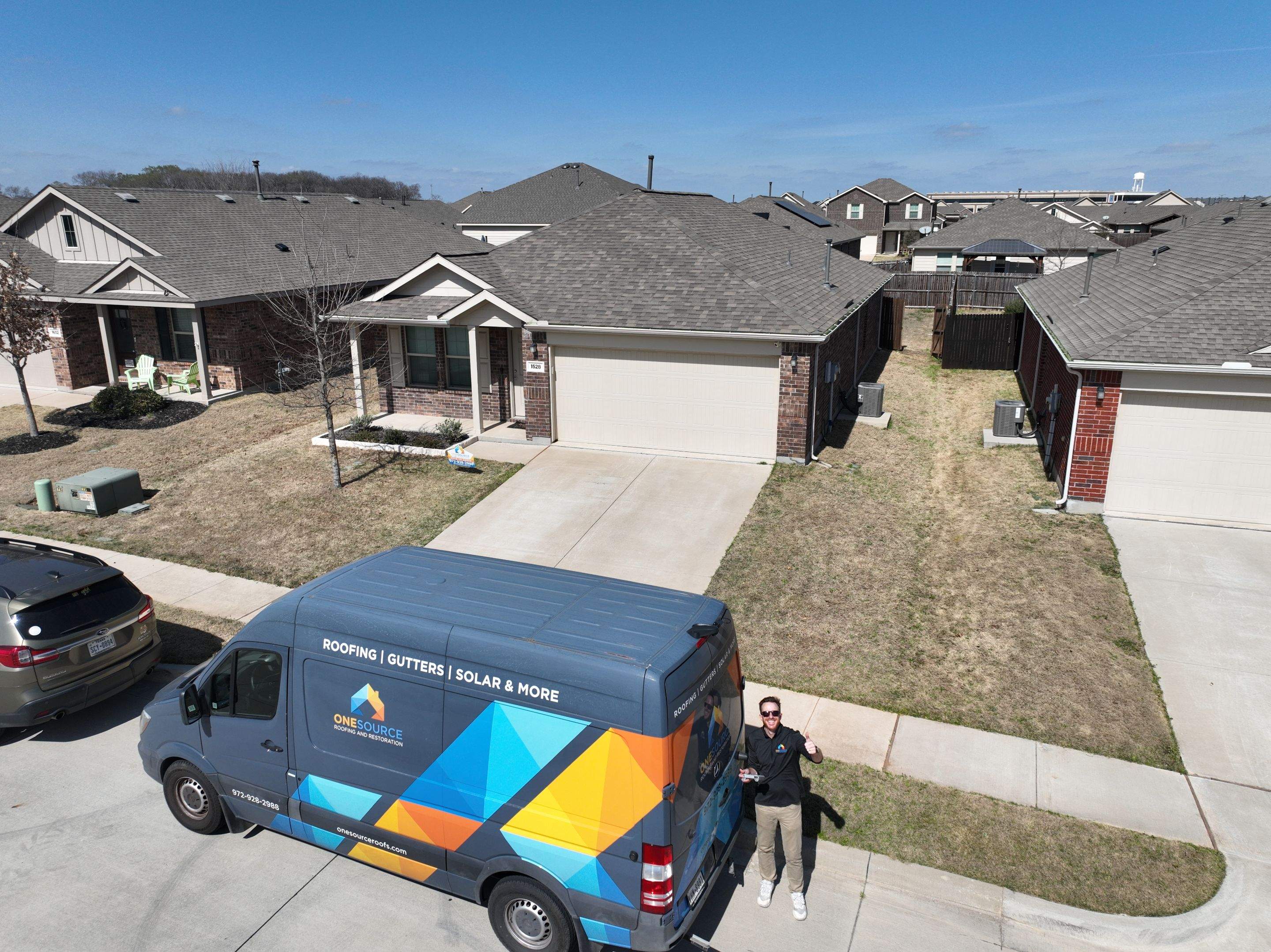 Residential Roofing Installation using Malarkey Highlander Weathered Wood Plus by OneSource Roofing and Restoration