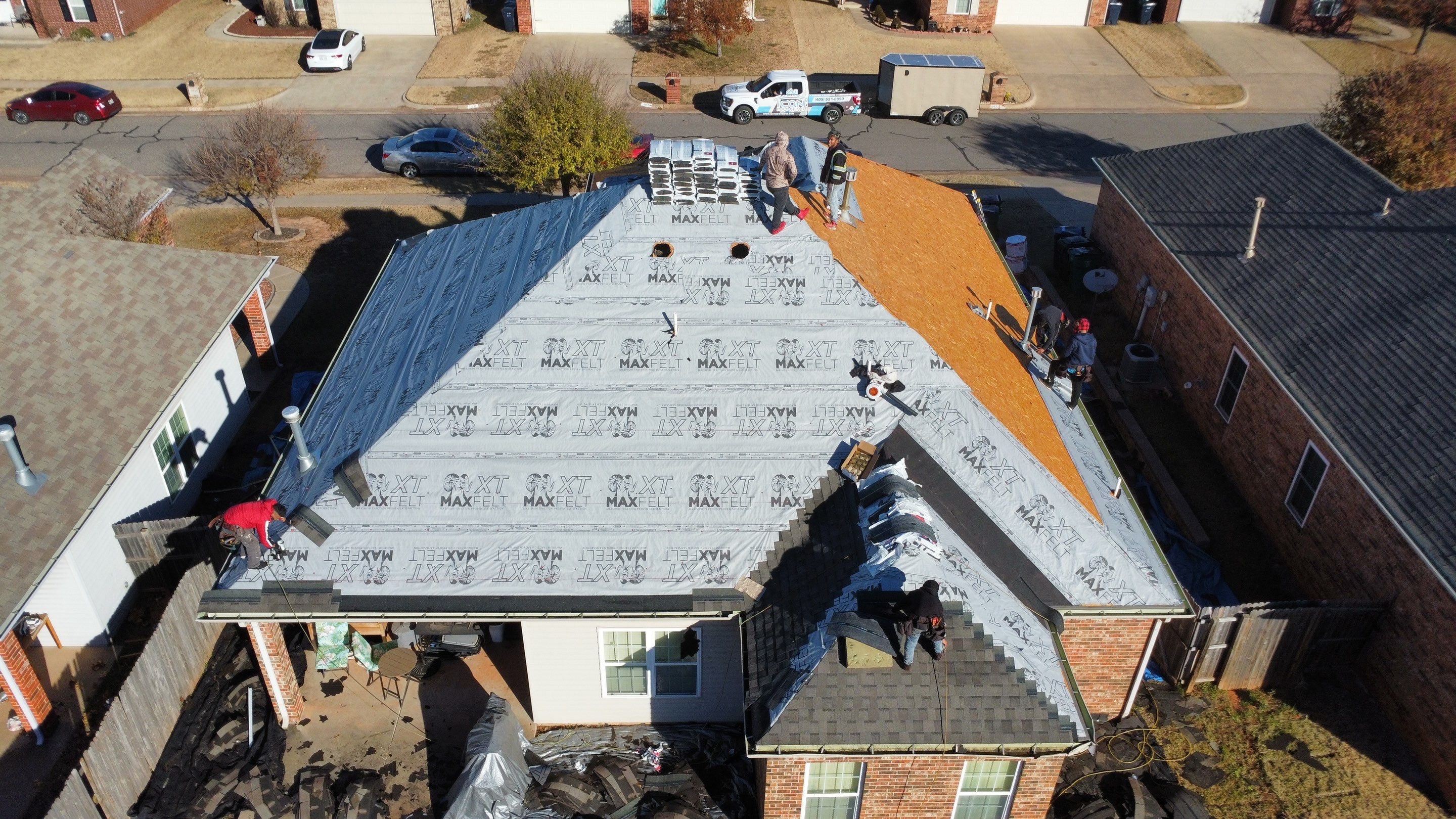 Install of Roofing system after tornado in oklahoma city! by Icon Roofing And Construction