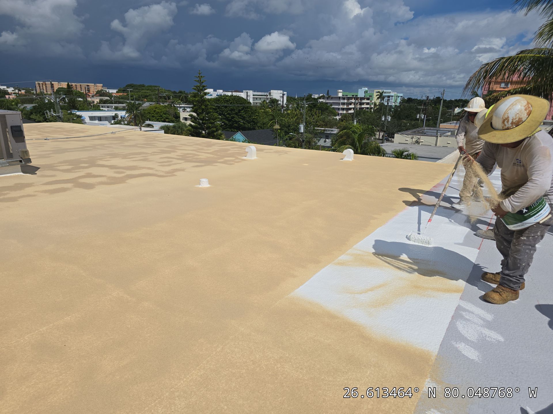 Commercial Roof Restoration for Lake Worth Beach Flat Roof Project by Roof King LLC