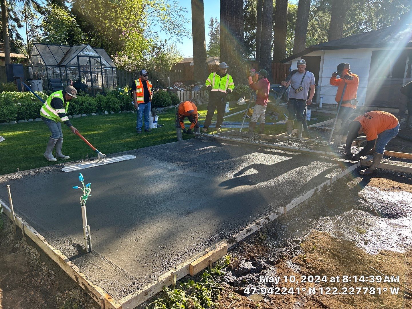 John | Concrete Backyard Walkway by Jireh Asphalt & Concrete Inc 