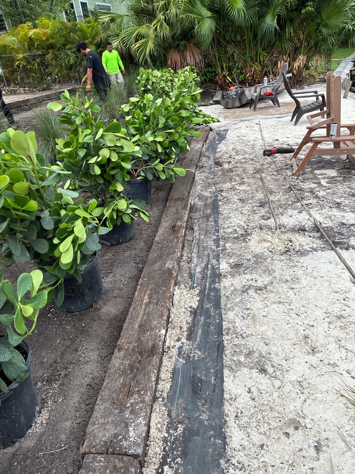 Grading back yard oasis by Level One Grading