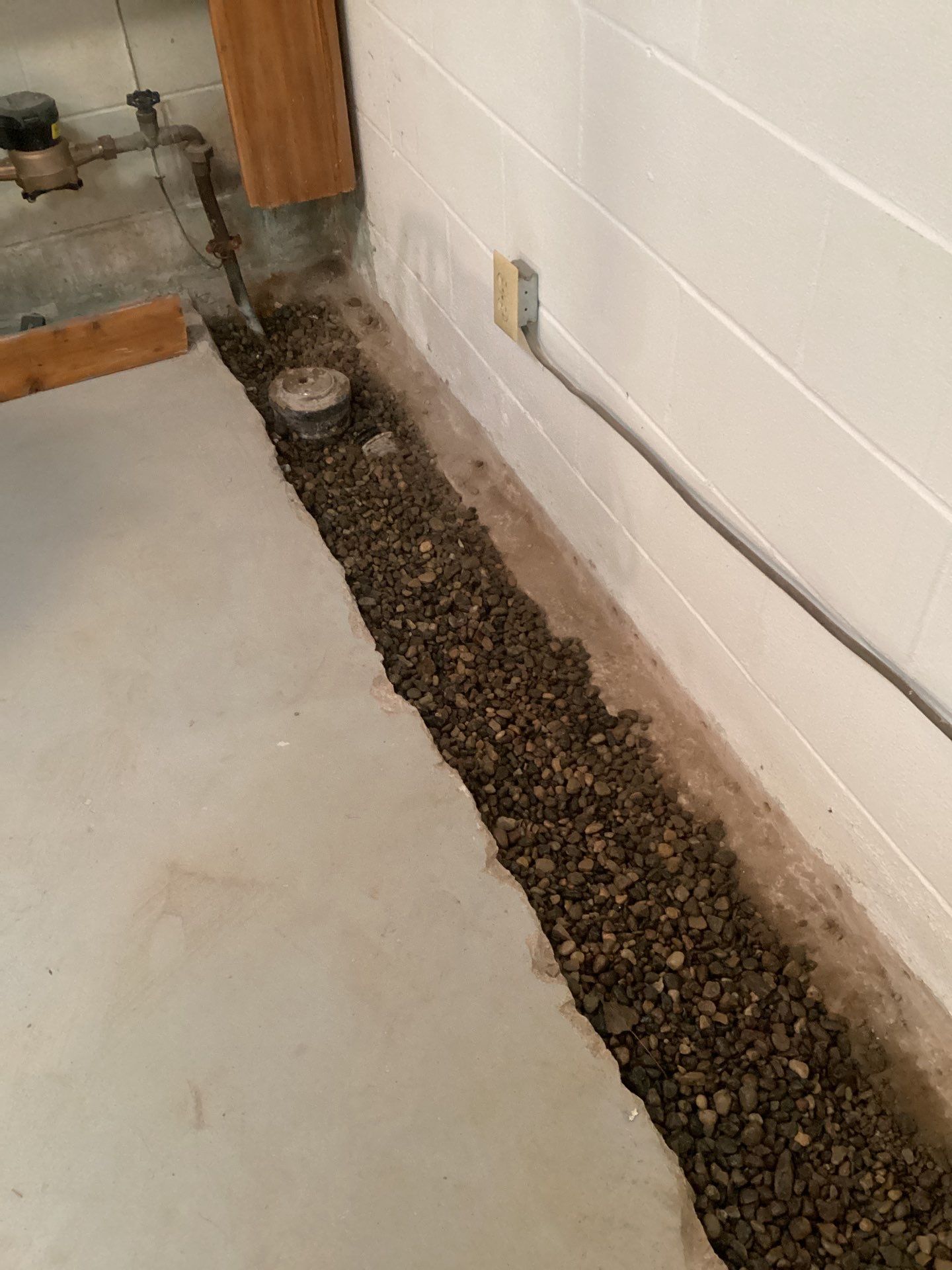 Drain tile in Woodbury by Waterproofing Northeast