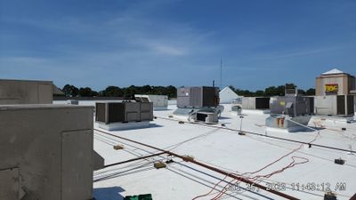 Commercial Roofing Installation using 50 mil PVC