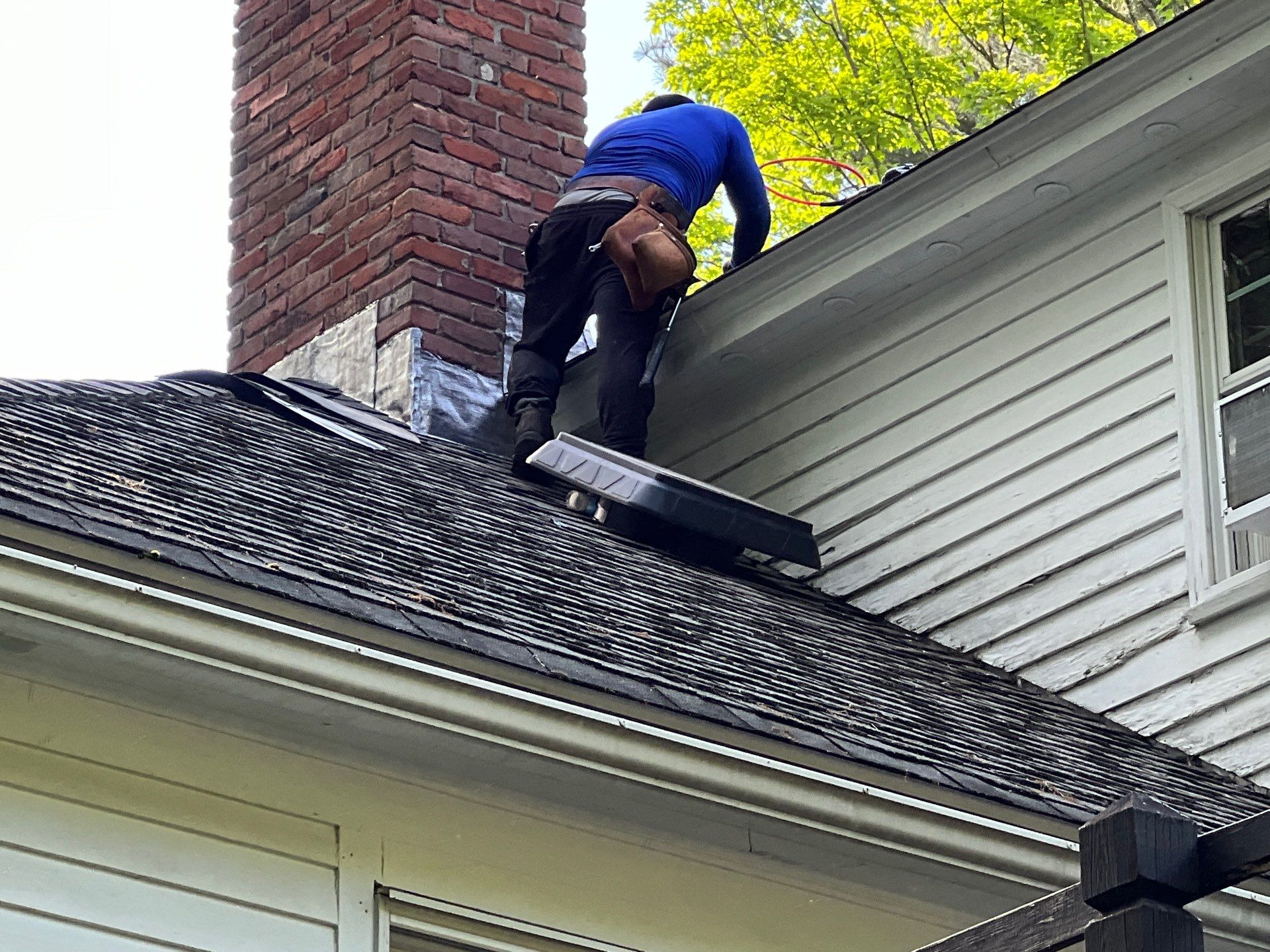 Chimney Reflashing & Roof Ventilation Upgrade | Harvard, MA by Mighty Dog Roofing of Greater Middlesex County