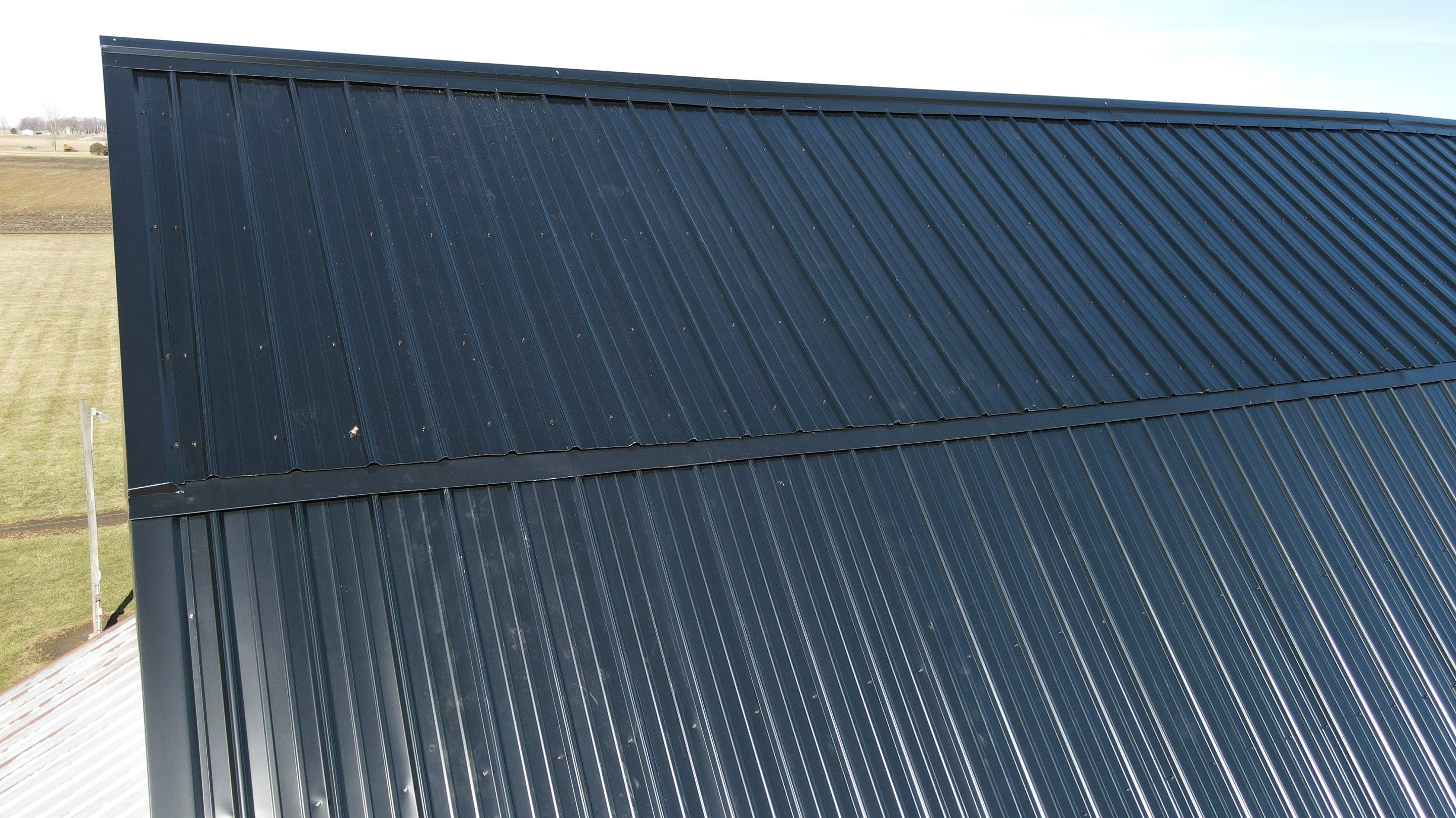 Commercial Roofing Installation using Perfromance Panel Metal - Black by RoofX 