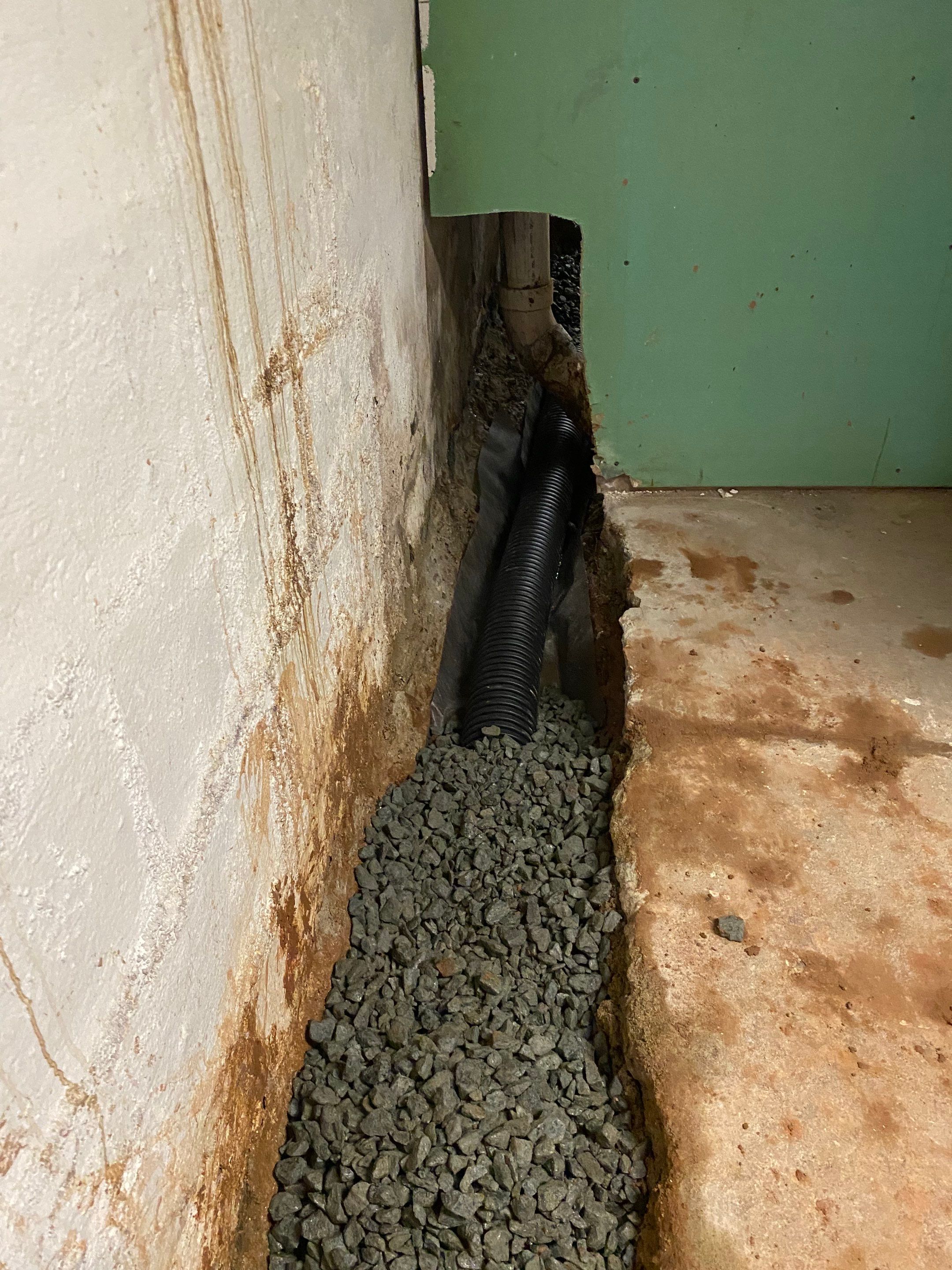 Interior French Drain Job in Bayonne, NJ by Pure Service Pro, LLC 