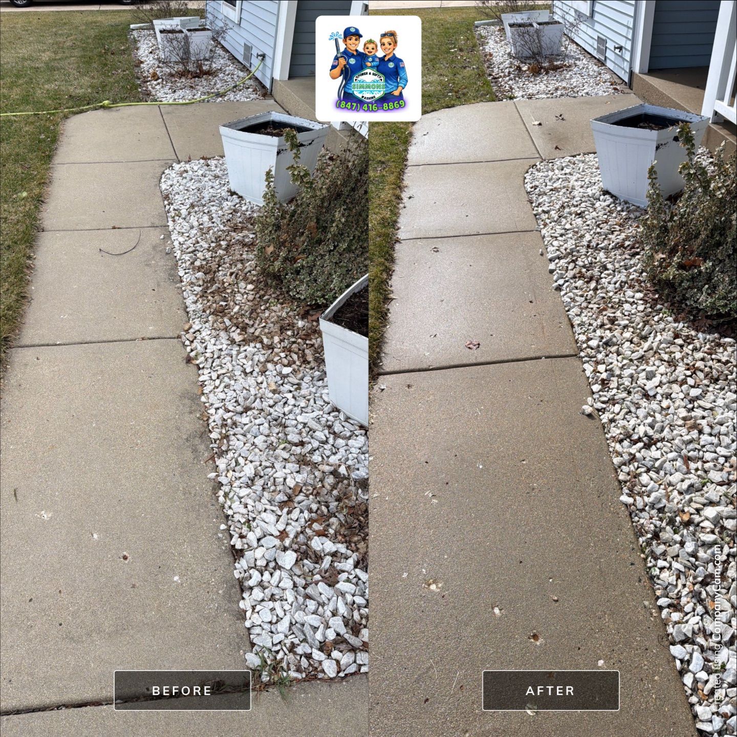 Project in Elk Grove Village by Simmons Power & Soft Washing