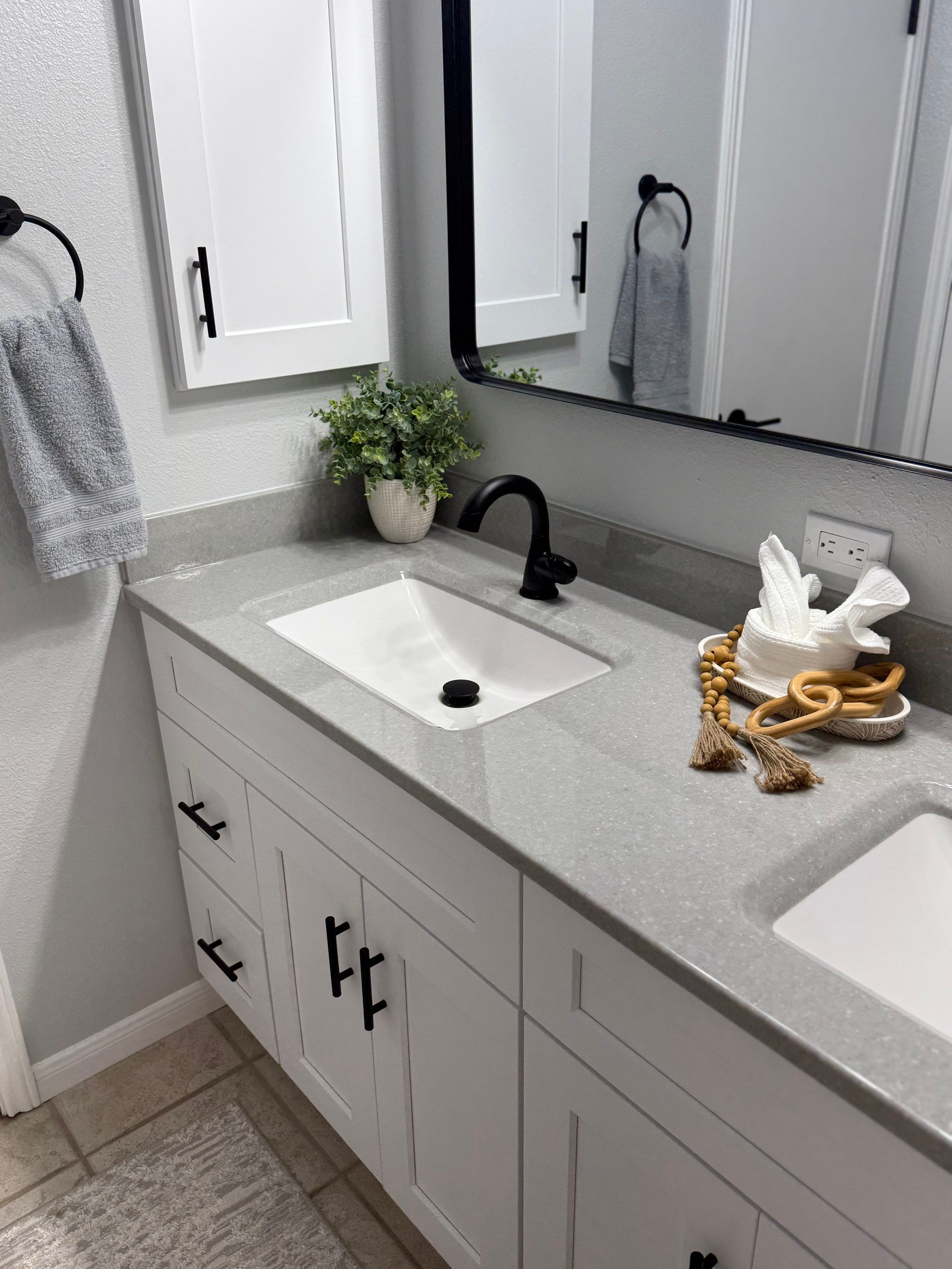 San Antonio Tub-to-Shower Conversion with Safety Features and Updated Vanity by Legacy Bath and Kitchen 