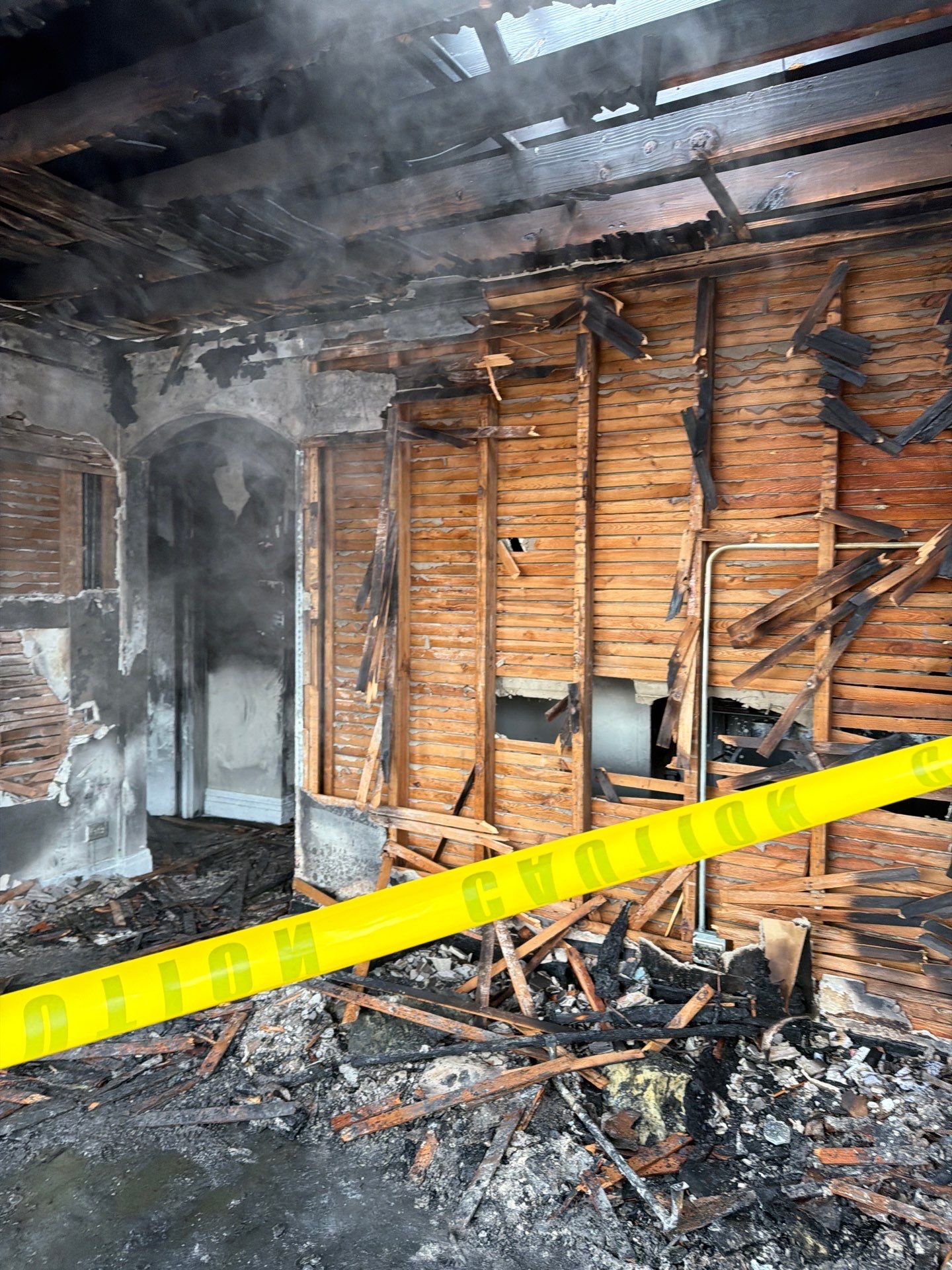 Fire Board-Up  by Compass Restoration inc. / Board-up tech