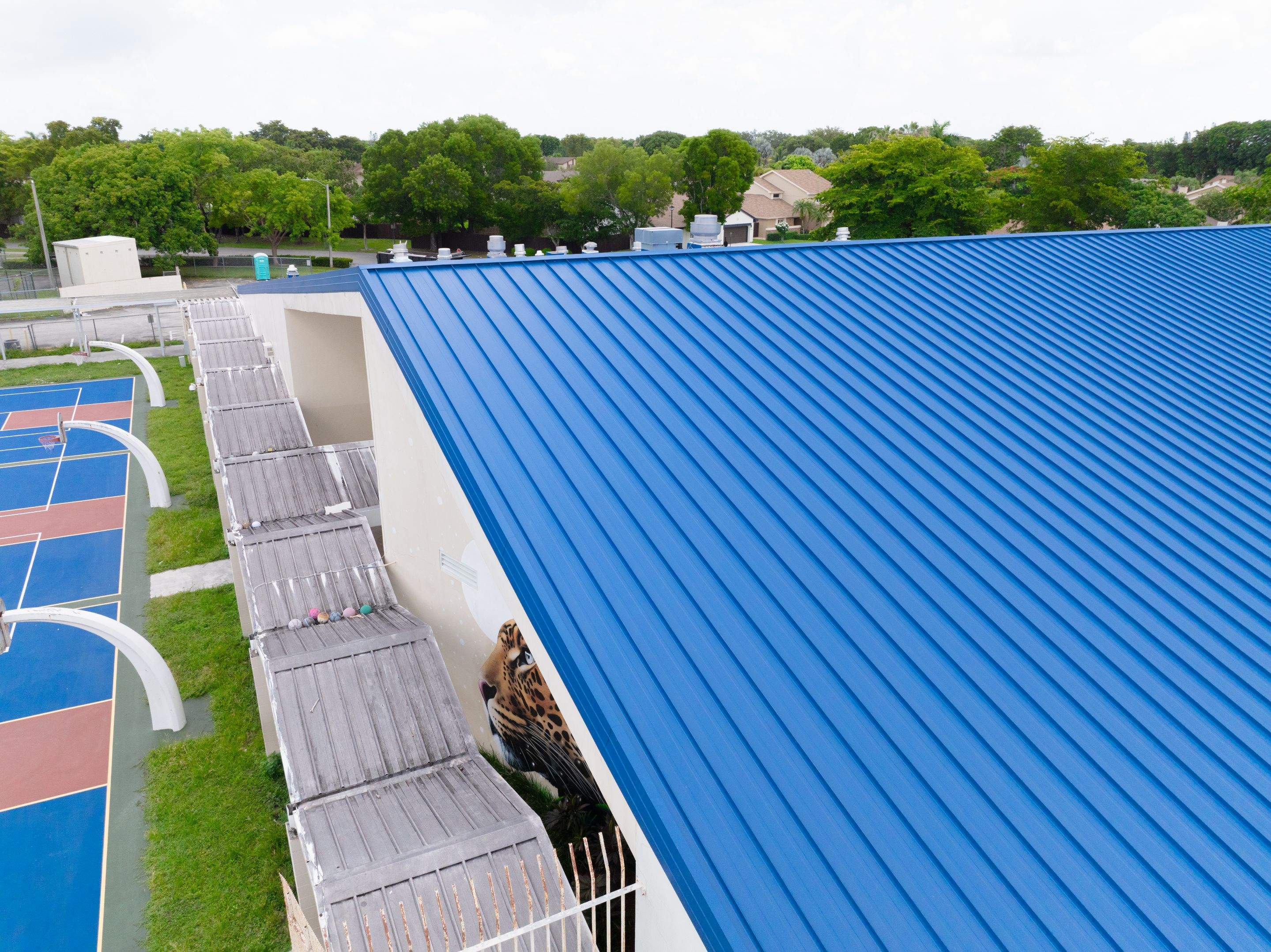 24ga 1.5" Mechanical Seam Slate Blue by Total Roofing System The Metal Roof Experts