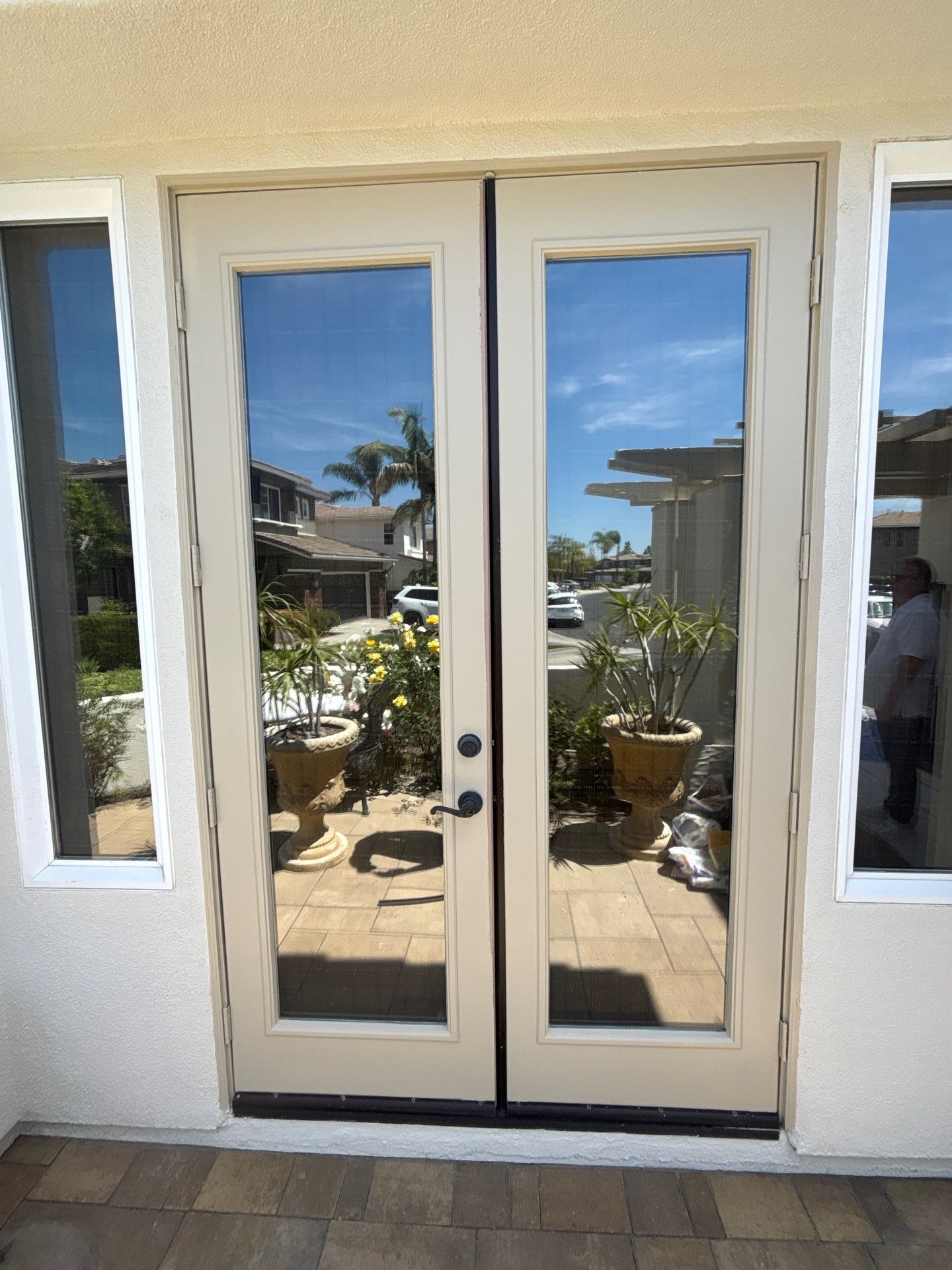 Exterior painting of this newly remodeled Mission Viejo home. by Beach City Painting