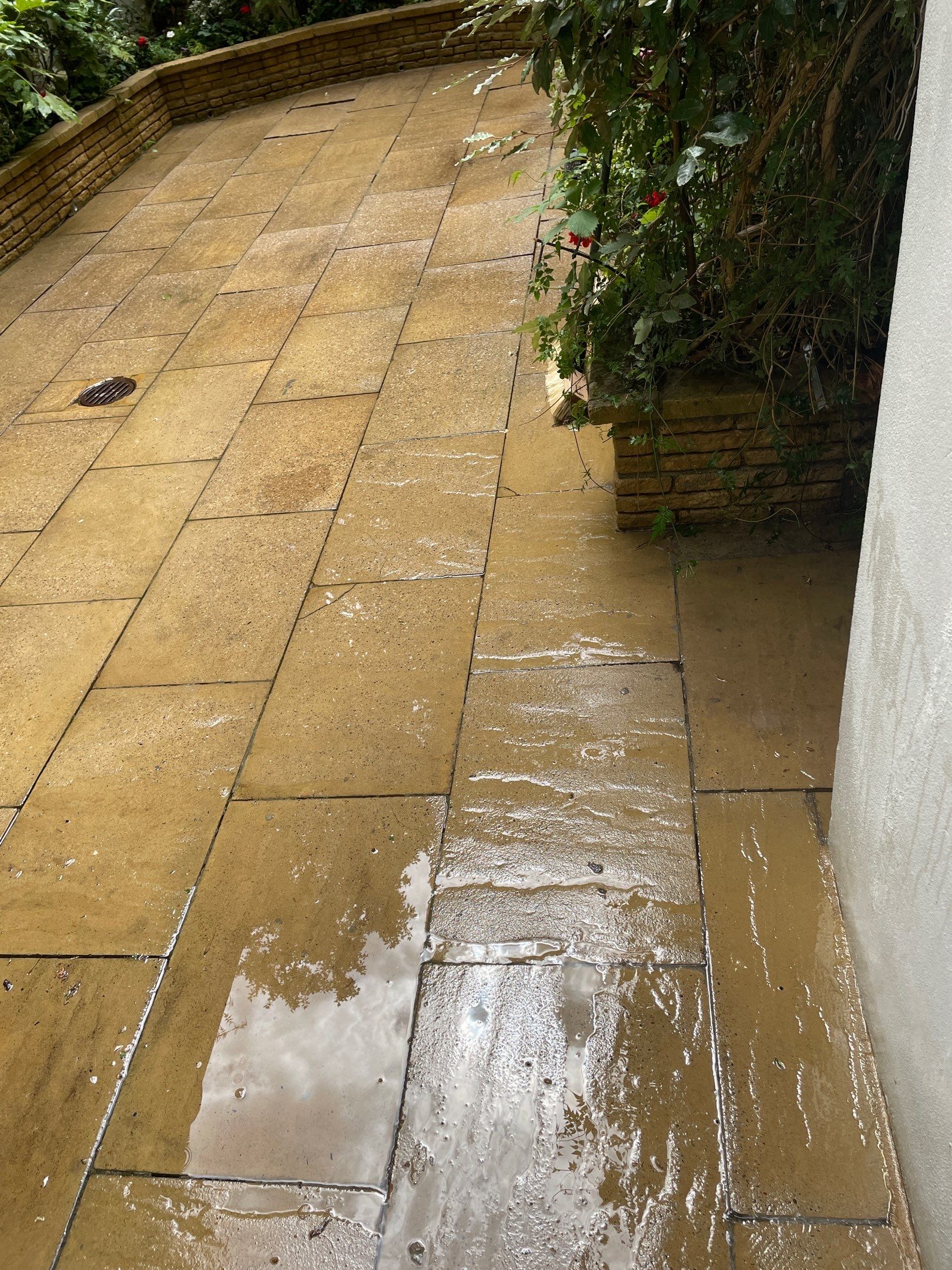 Basement garden patio and render clean by Ges Exterior Cleaning ltd