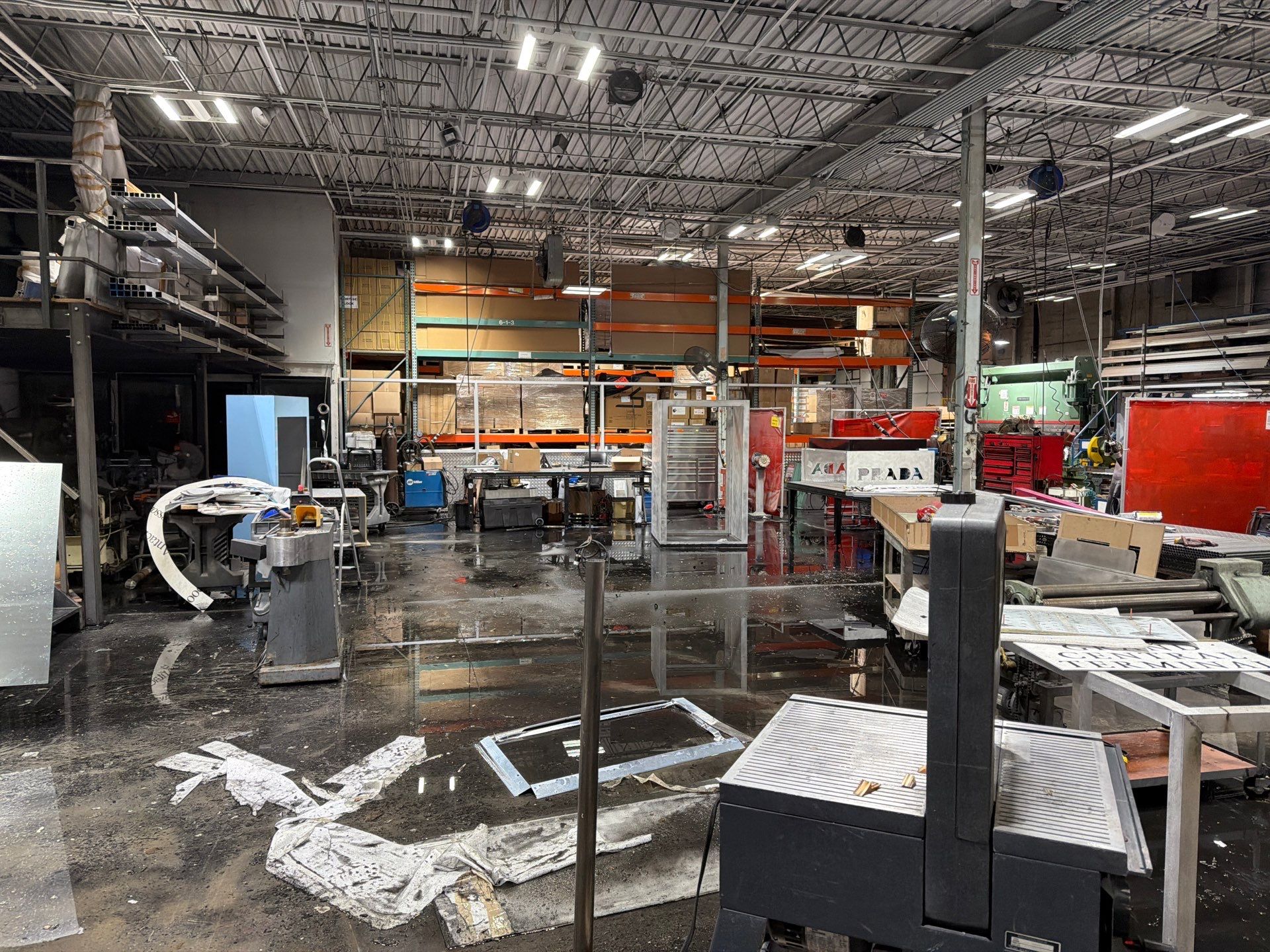 Industrial Warehouse Fire Damage Cleaning and Spray Sealing in Islandia by EMS Restoration Corp