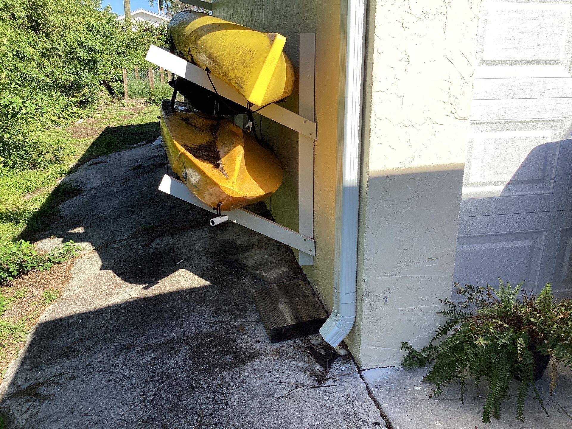 3x4 Downspouts and Seamless Gutters for Coastal Homes in St James City FL by Gutter Professors