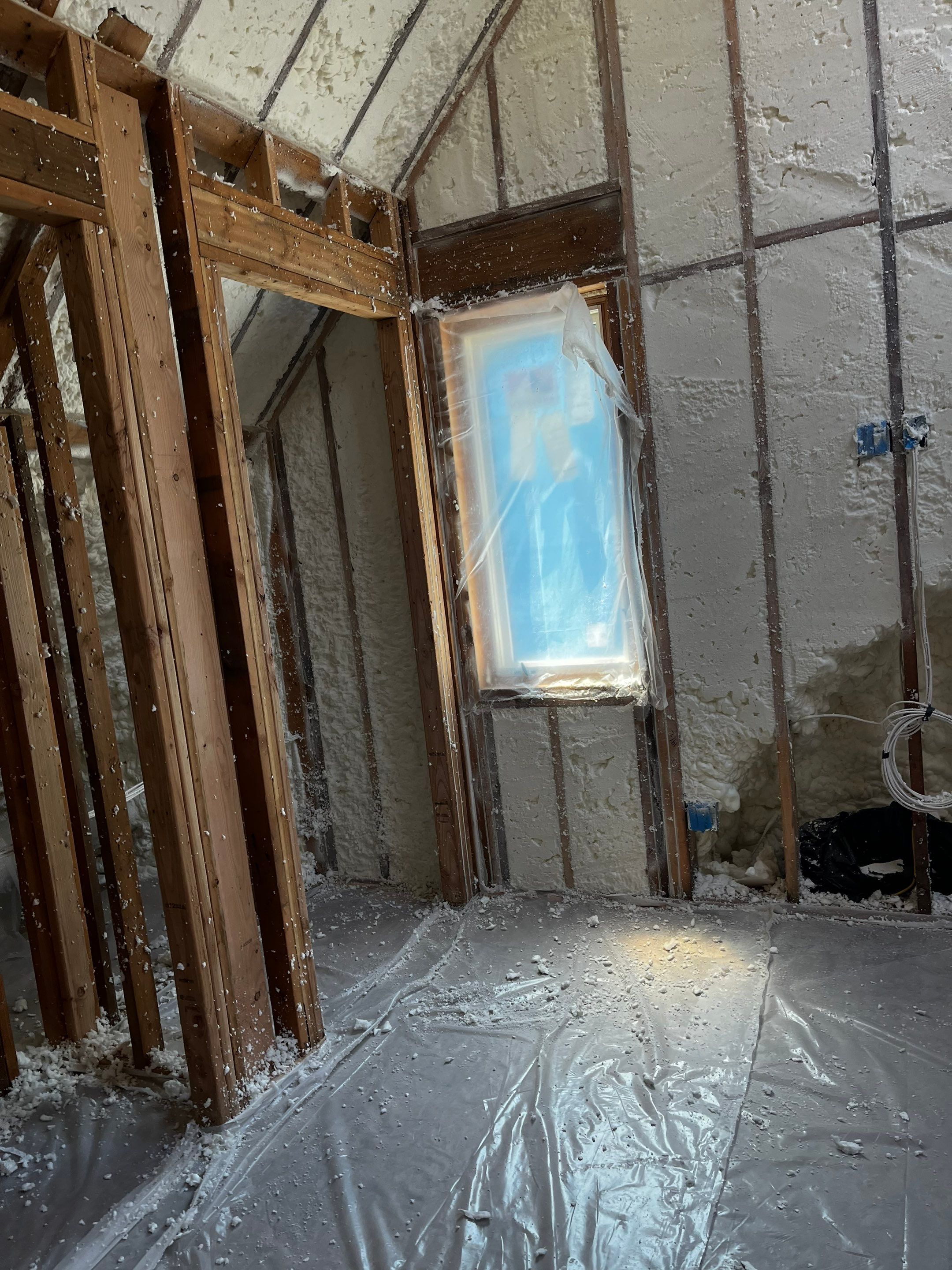 New Home Construction using open cell spray foam by NYS Foam & Energy