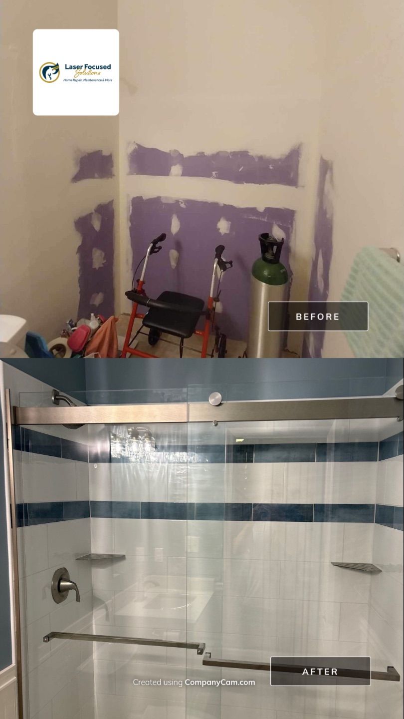 Bathroom Remodel using Sherwin Williams Duration Satin finish by Laser Focused Solutions LLC