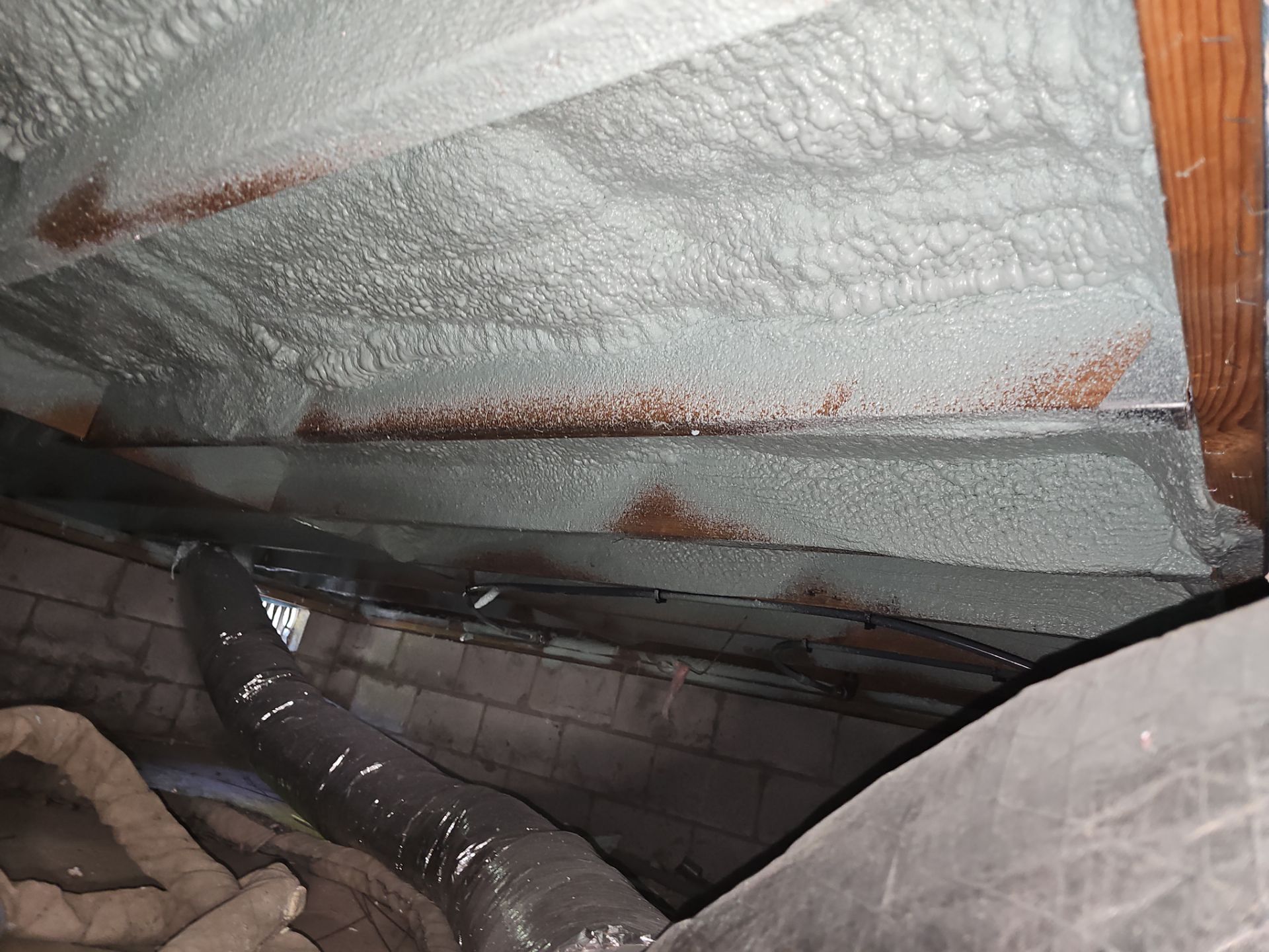Attic Insulation using open cell spray foam by NYS Foam & Energy