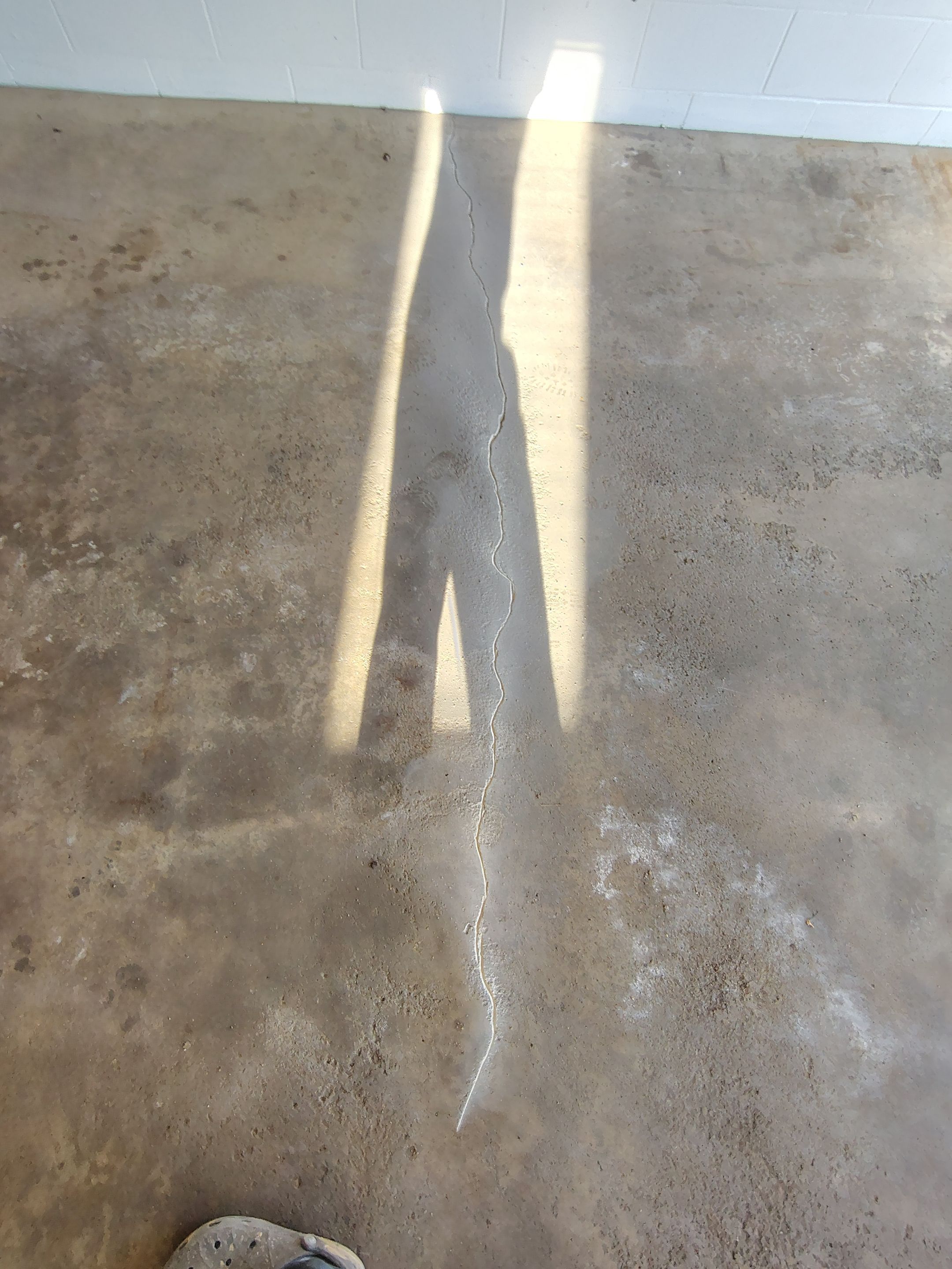 Multi-Colored Flake Epoxy Garage Floor Coating and Crack Repair by Select Painting, Coatings & Garage Cabinets