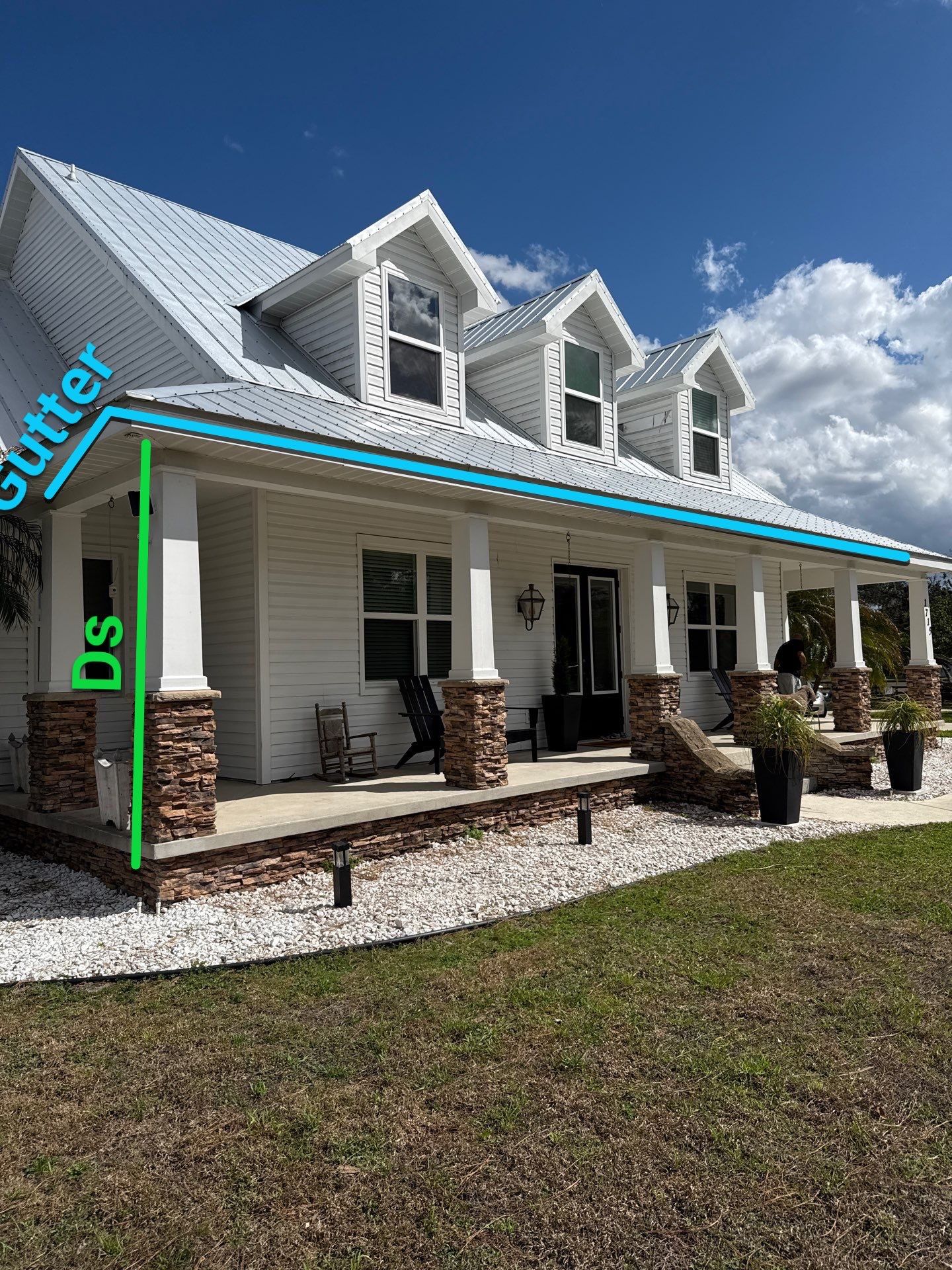 Seamless Aluminum Gutter Installation using 6 Inch Seamless Gutters in Sarasota FL by Gutter Professors